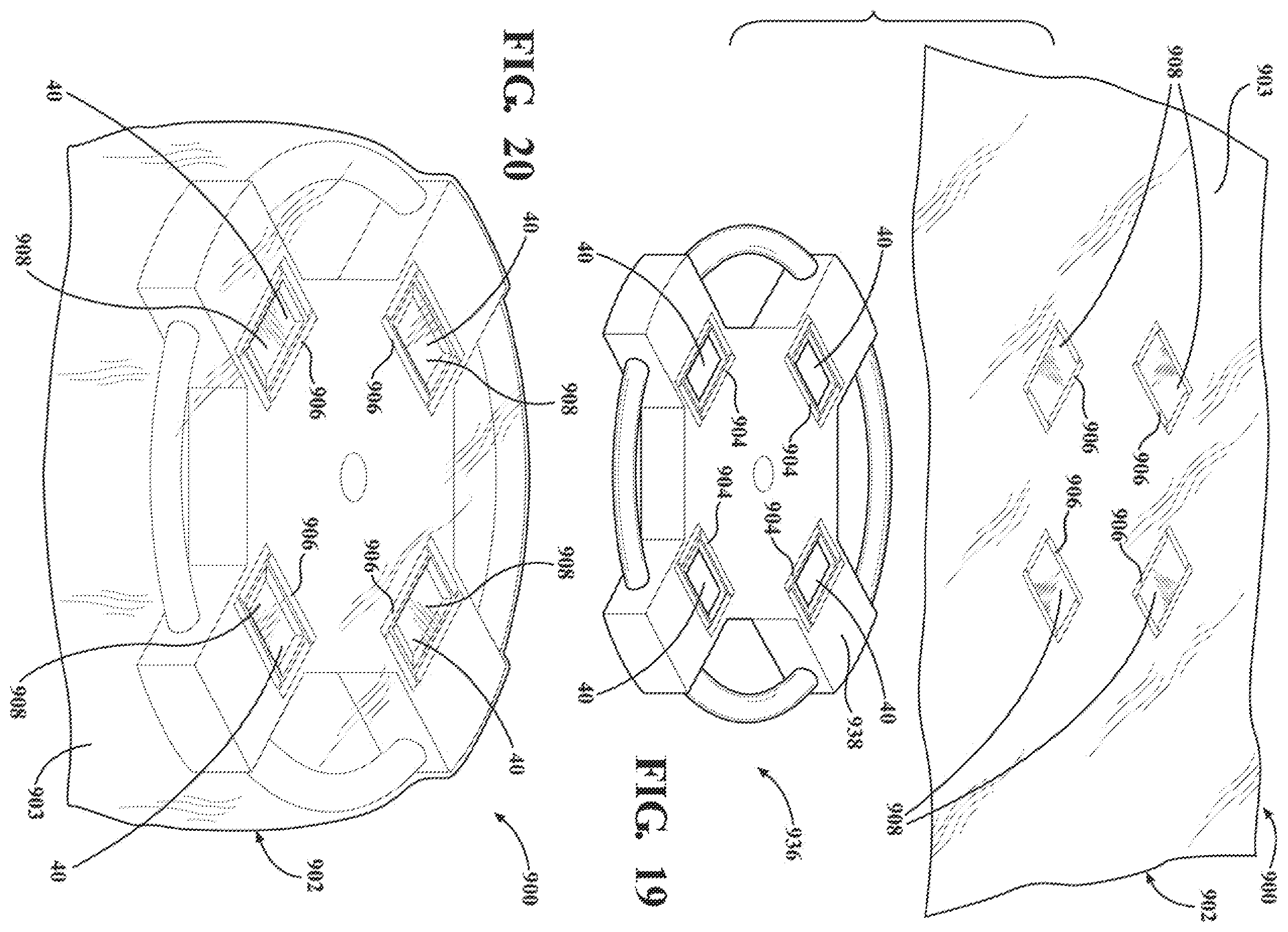 Patent US12376931 Figure 11 – Assembly for positioning a sterile surgical drape relative to optical position sensors