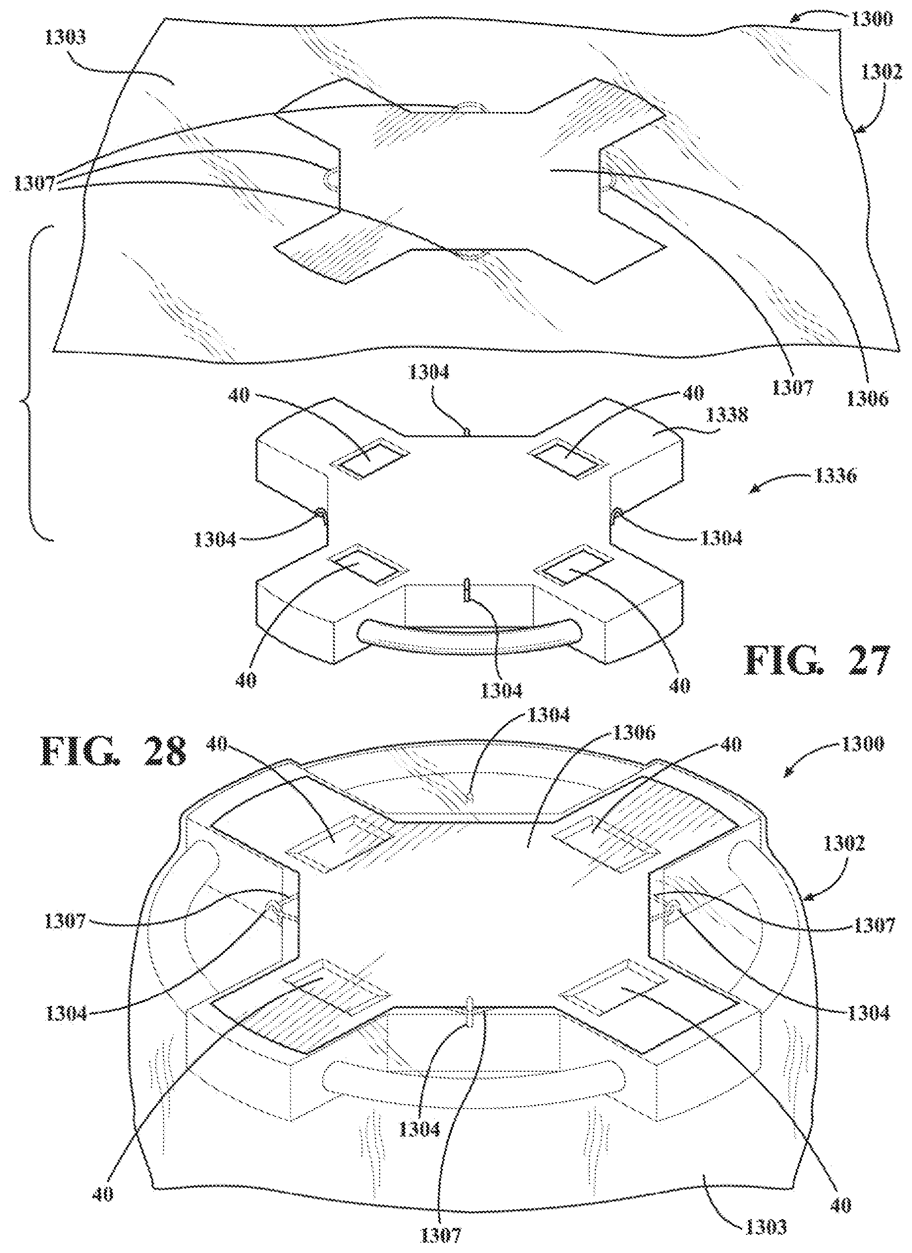 Patent US12376931 Figure 15 – Assembly for positioning a sterile surgical drape relative to optical position sensors