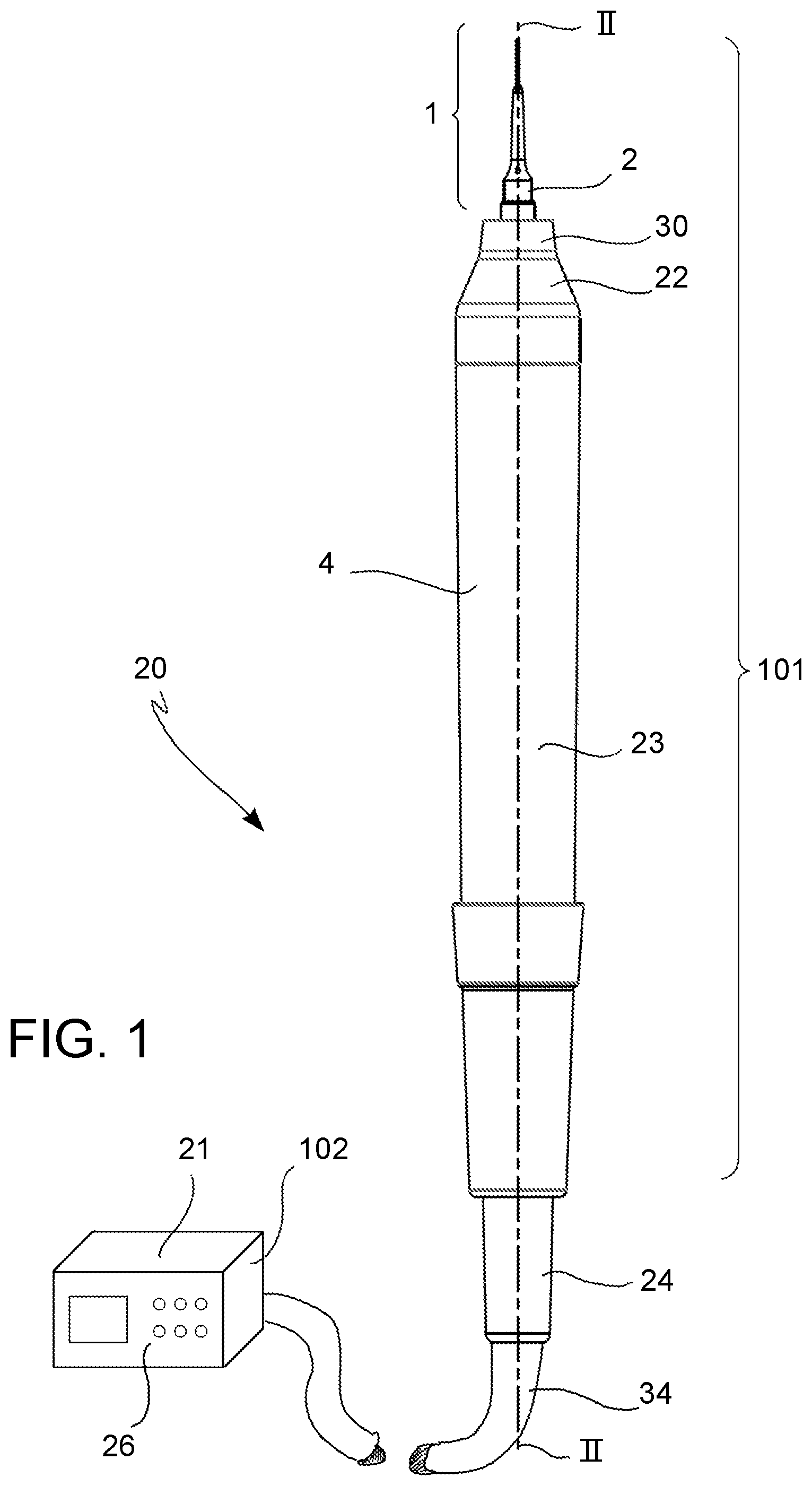 Patent US12376941 Figure 1 – Insert assembly with radiofrequency identifier for medical device