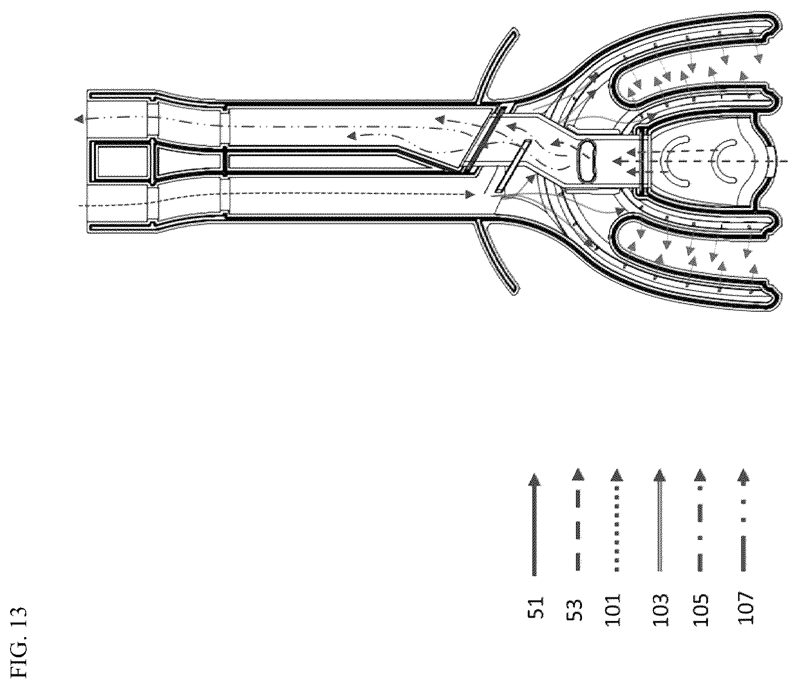 Patent US12376947 Figure 13 – Oral cavity cleaner for automatically sucking contaminated water for washing oral cavity