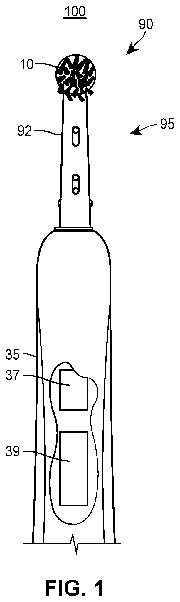 Patent US12376949 Figure 1 – Bristle driven pulsation
