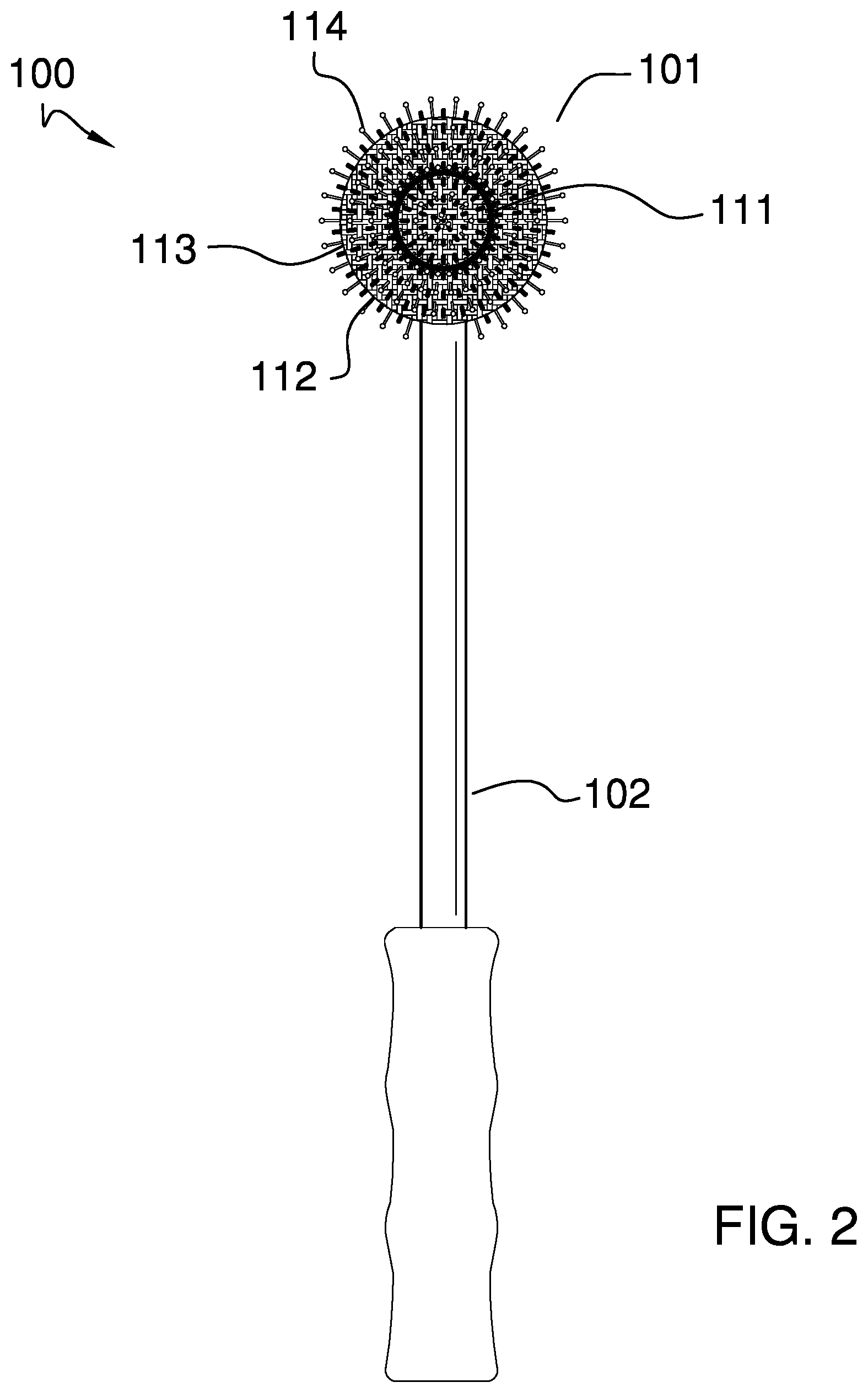 Patent US12376952 Figure 2 – Teeth cleaning dog chew toy
