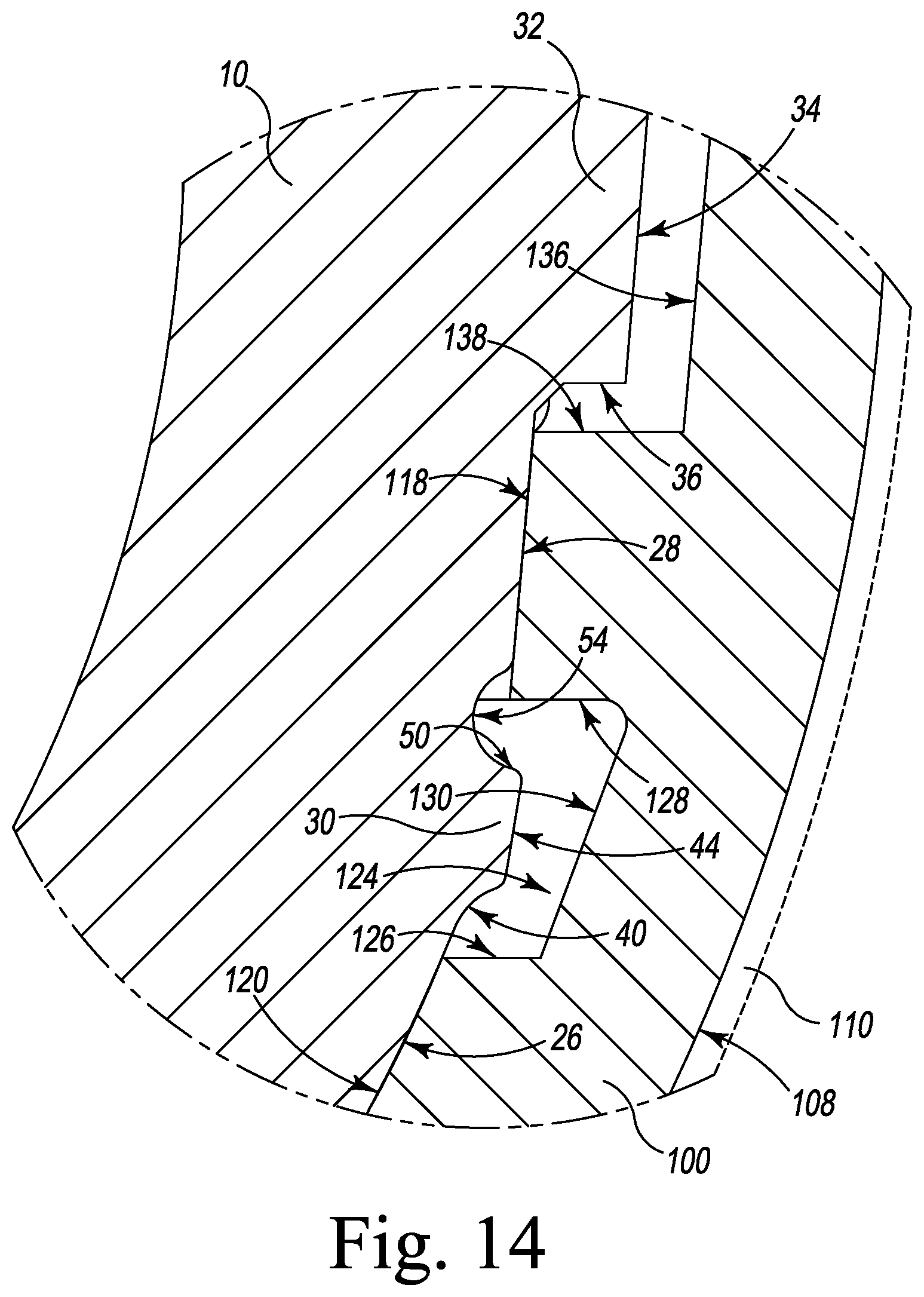 Patent US12376964 Figure 14 – Apparatus and method for locking an acetabular liner to an acetabular cup