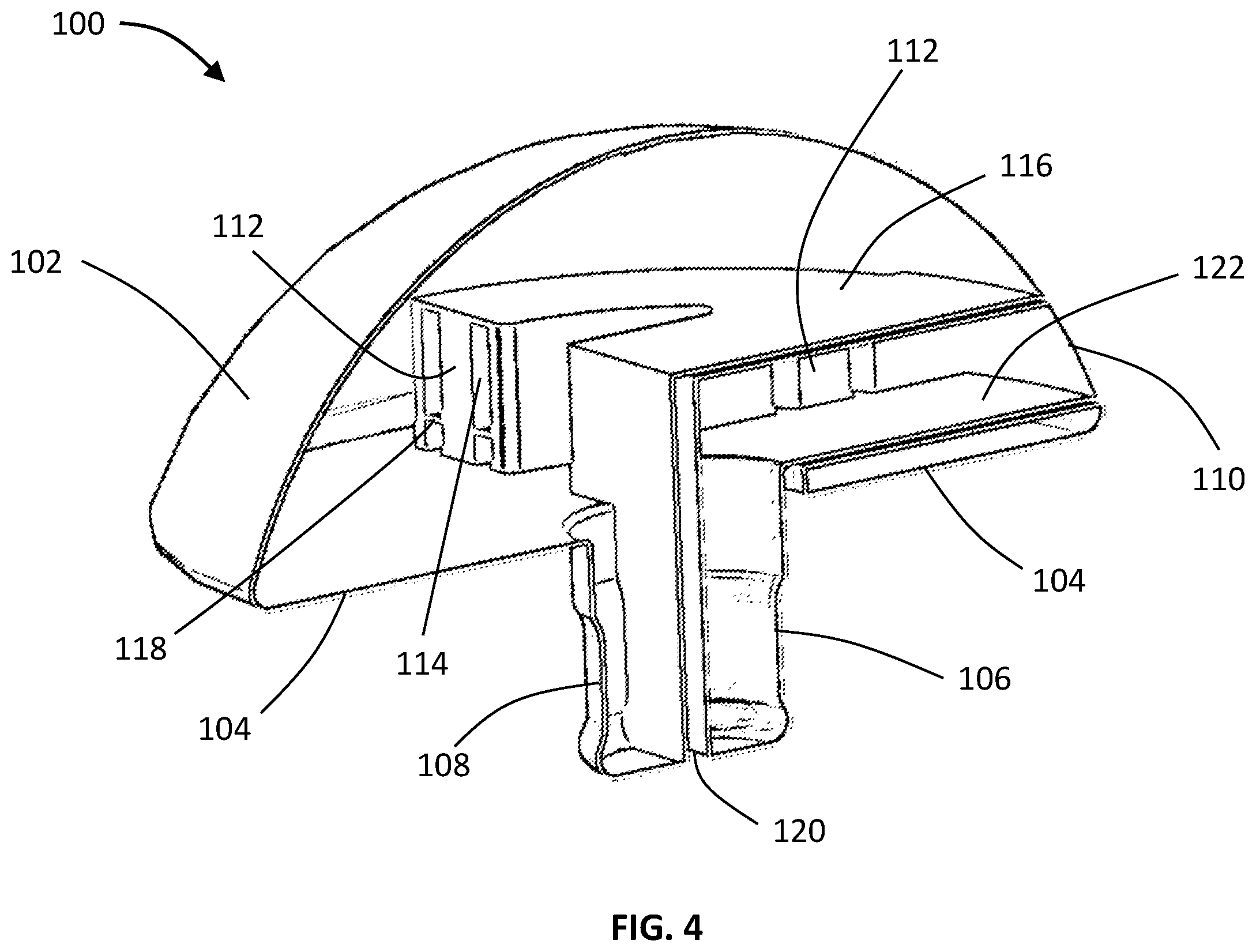 Patent US12376965 Figure 4 – Shoulder trial with flexure