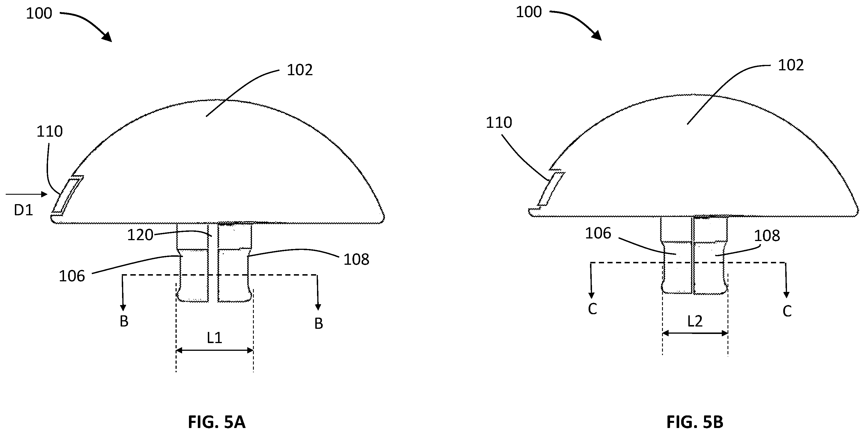 Patent US12376965 Figure 5 – Shoulder trial with flexure
