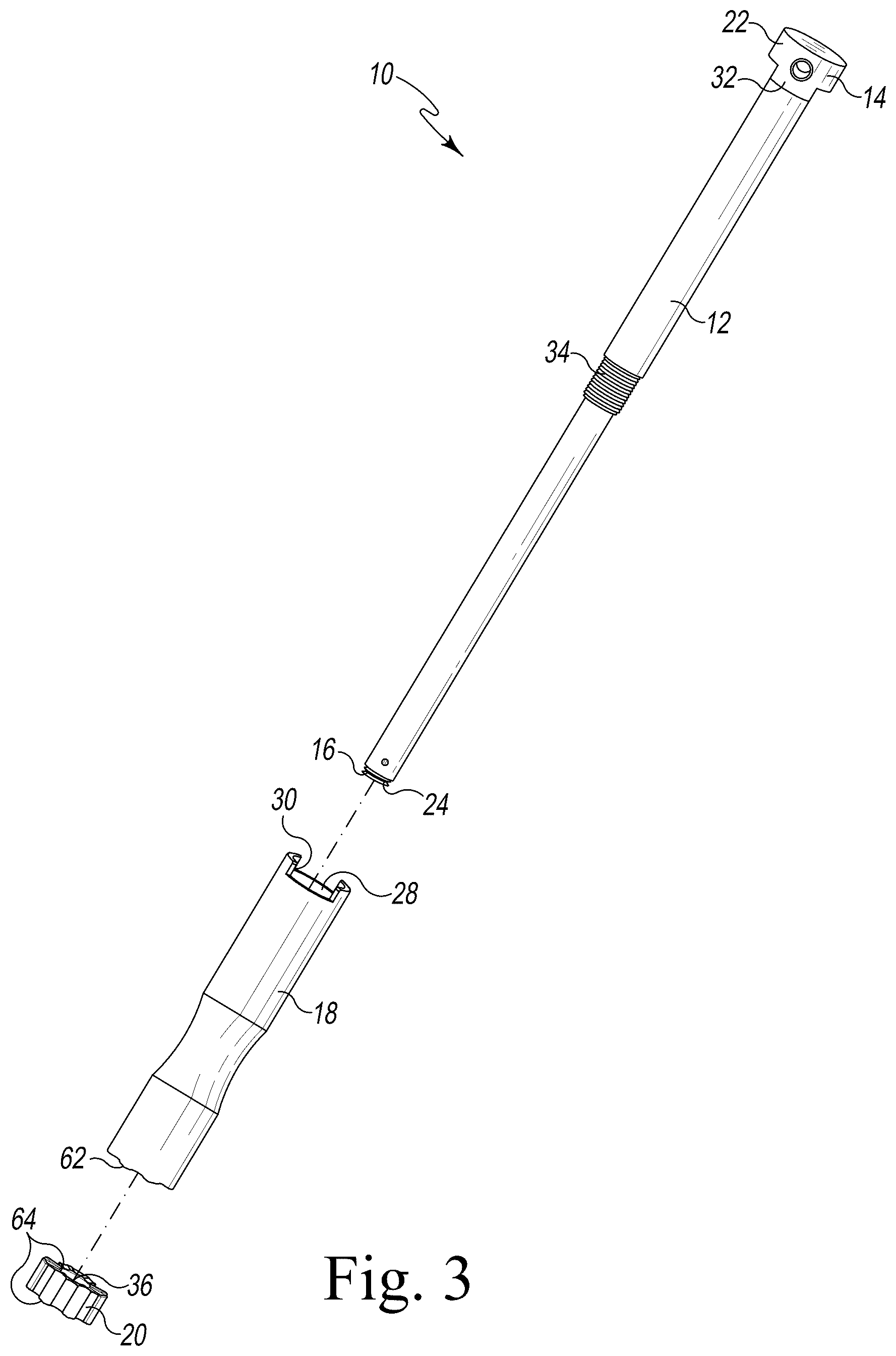 Patent US12376970 Figure 2 – Implant insertion tool for implanting an acetabular component and associated surgical method