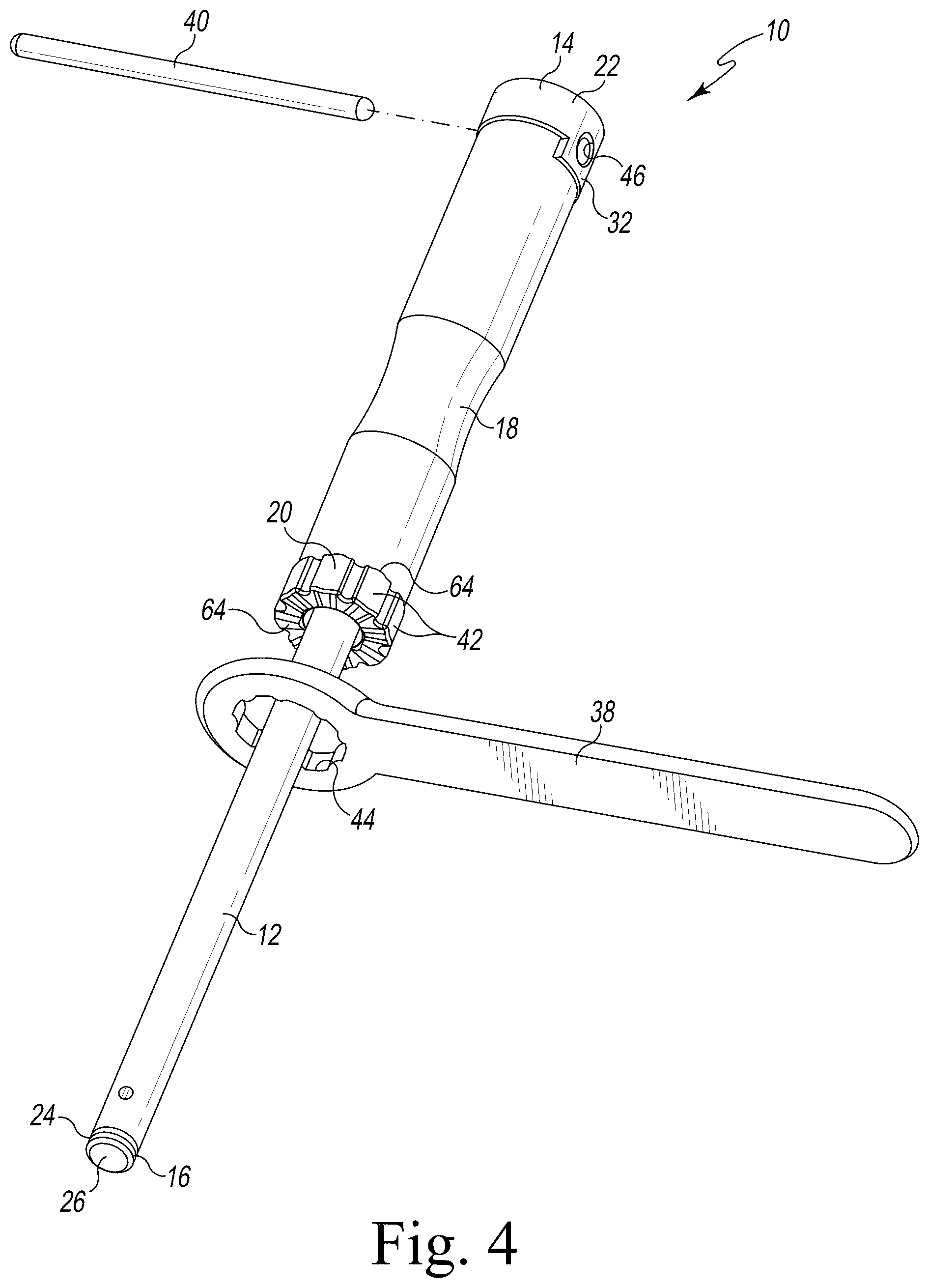 Patent US12376970 Figure 3 – Implant insertion tool for implanting an acetabular component and associated surgical method