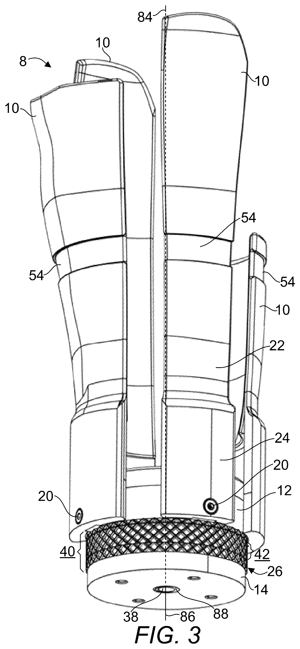Patent US12376976 Figure 3 – Prosthetic socket