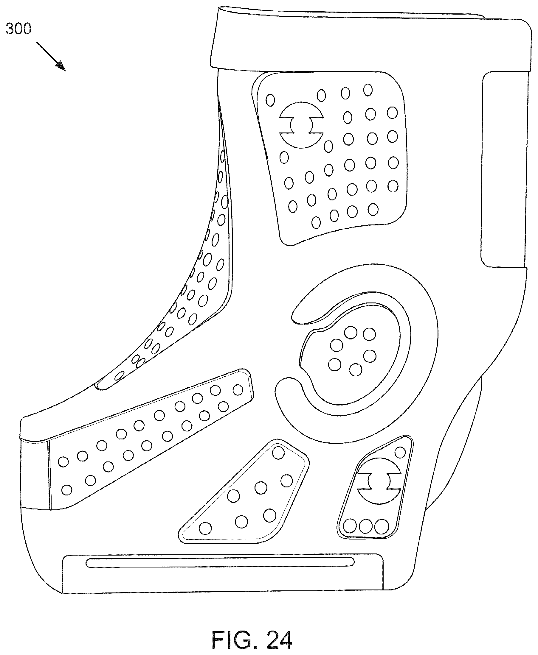 Patent US12376981 Figure 7 – Universal dynamic athletic ankle brace and add-on interior stirrup support system