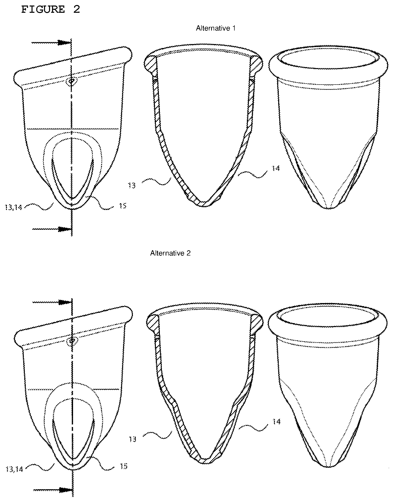 Patent US12376986 Figure 2 – Anatomical menstrual cup