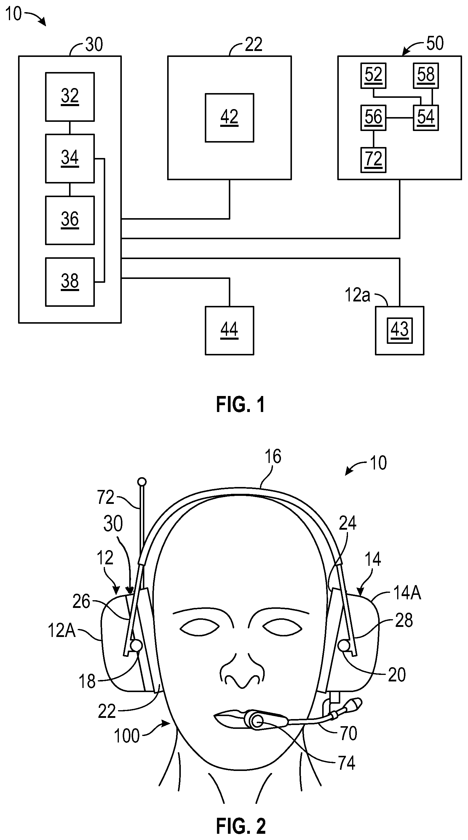 Patent US12376996 Figure 1 – Hearing protector with sensor module and method of retrofitting a hearing protector with a sensor module