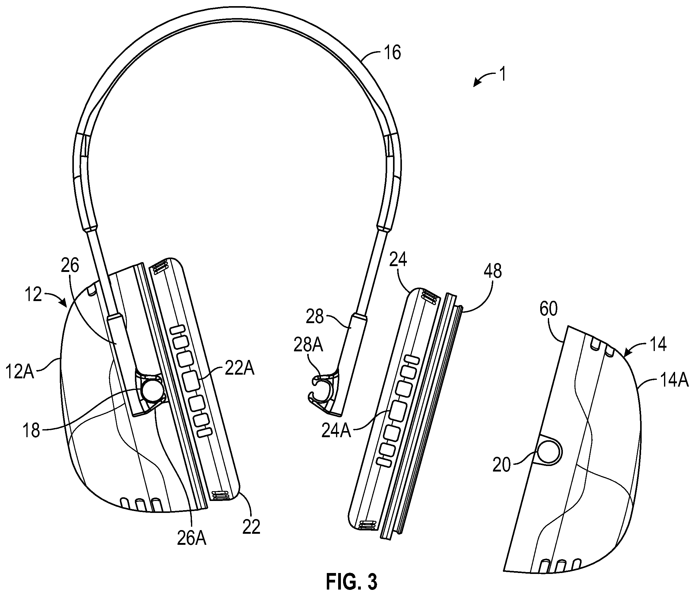 Patent US12376996 Figure 2 – Hearing protector with sensor module and method of retrofitting a hearing protector with a sensor module