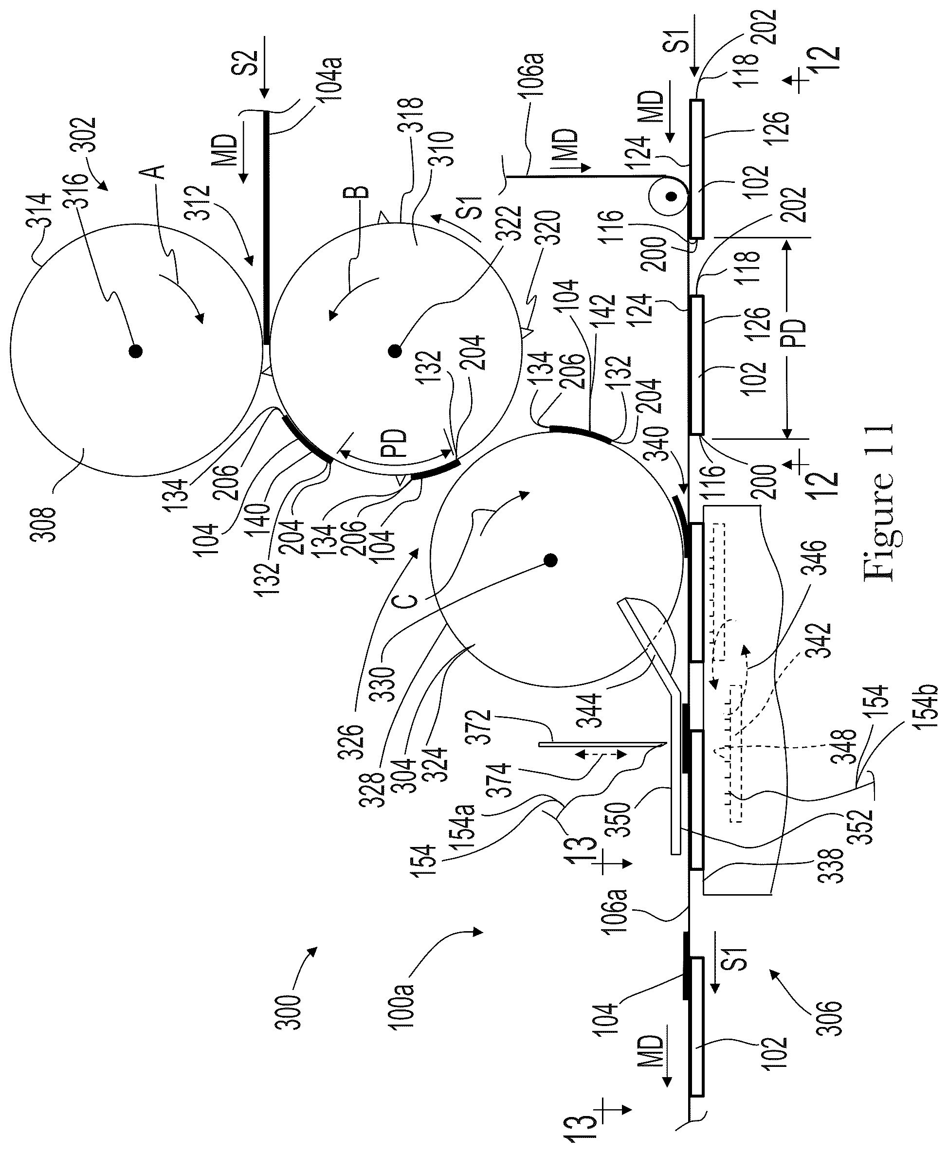 Patent US12376998 Figure 10 – Method and apparatus for making tampons