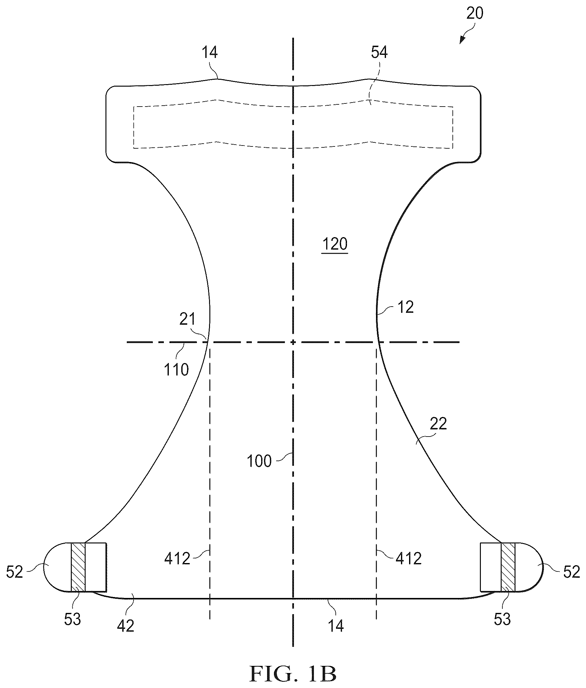 Patent US12377003 Figure 2 – Absorbent article with extensible ears