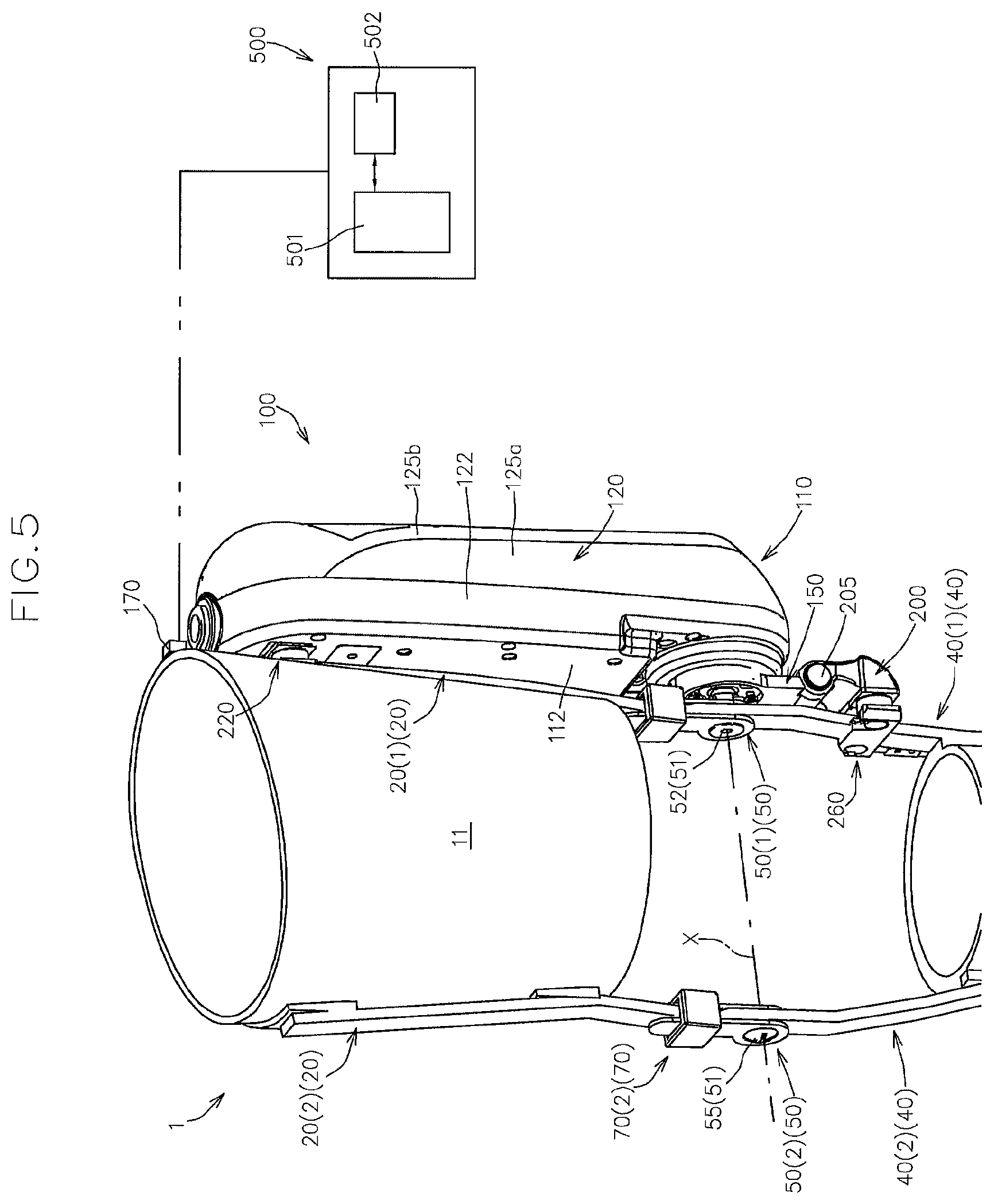 Patent US12377007 Figure 5 – Gait motion assisting apparatus