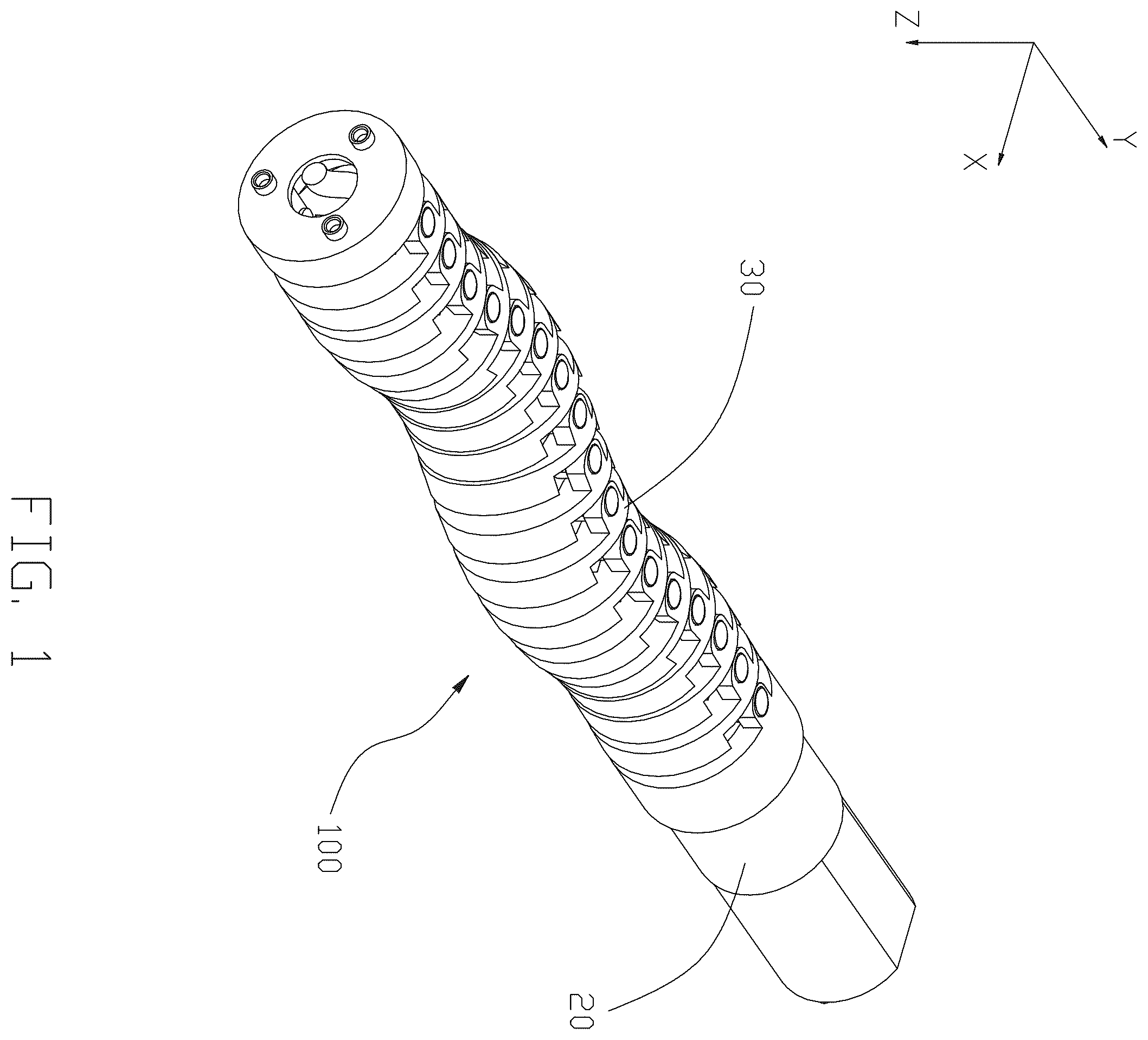 Patent US12377014 — Massage device — Figure 1