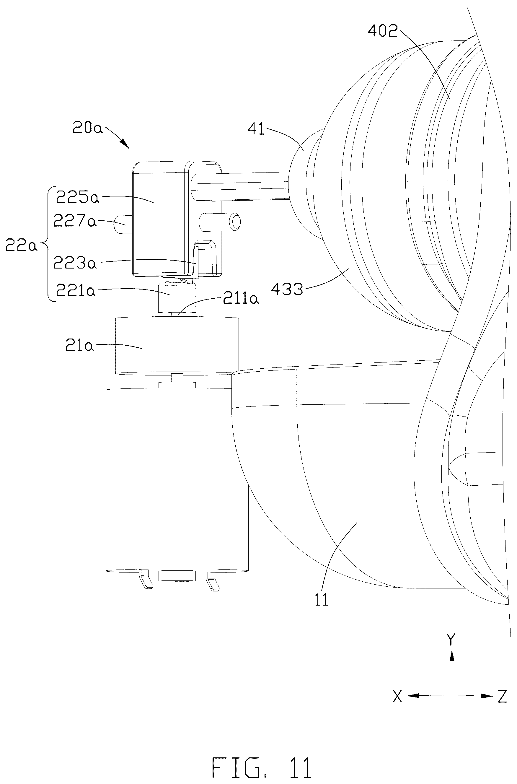 Patent US12377015 Figure 11 – Sperm extractor and stimulating device