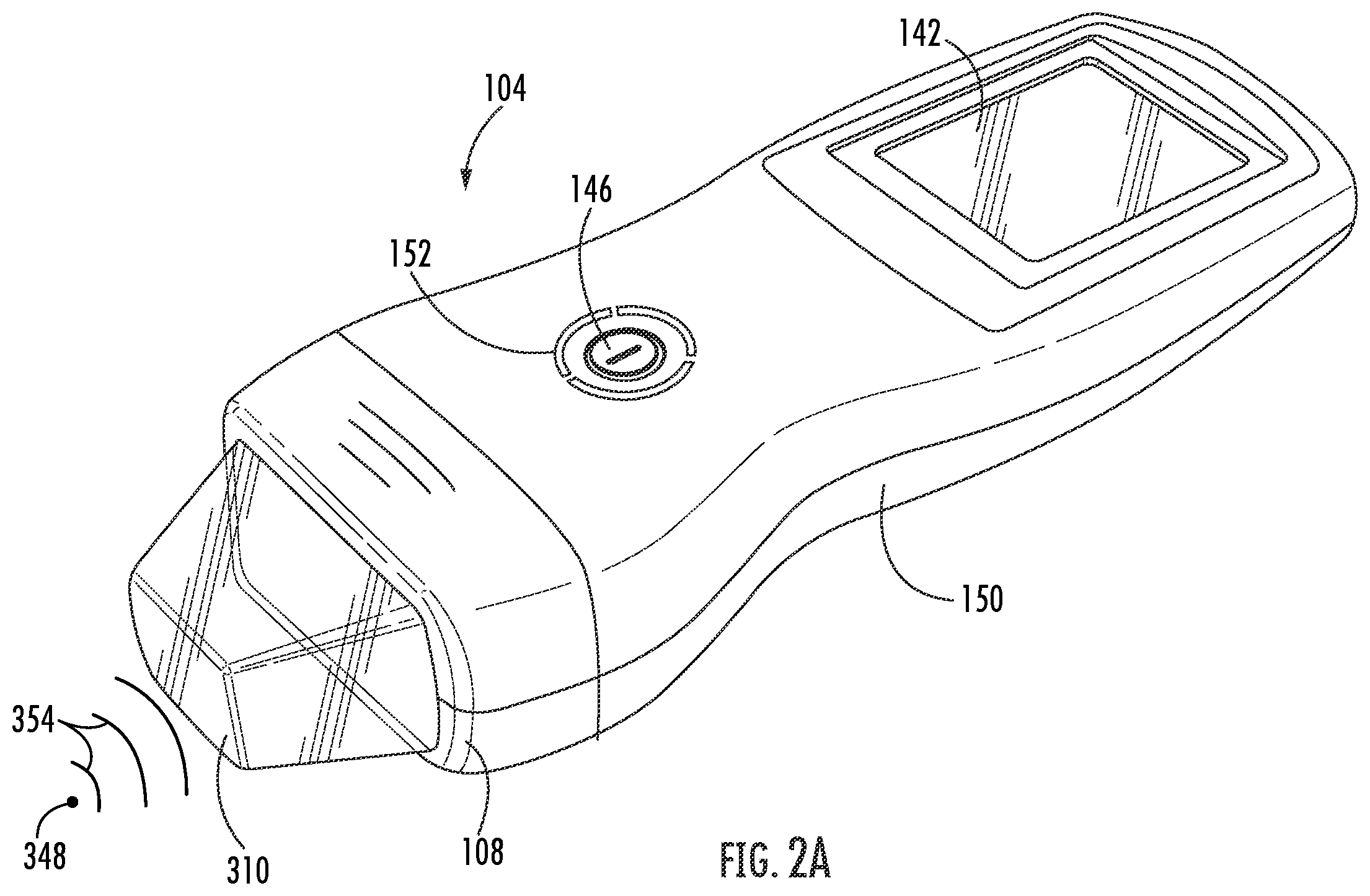 Patent US12377017 Figure 2 – Handheld focused extracorporeal shock wave therapy device, kit, and method