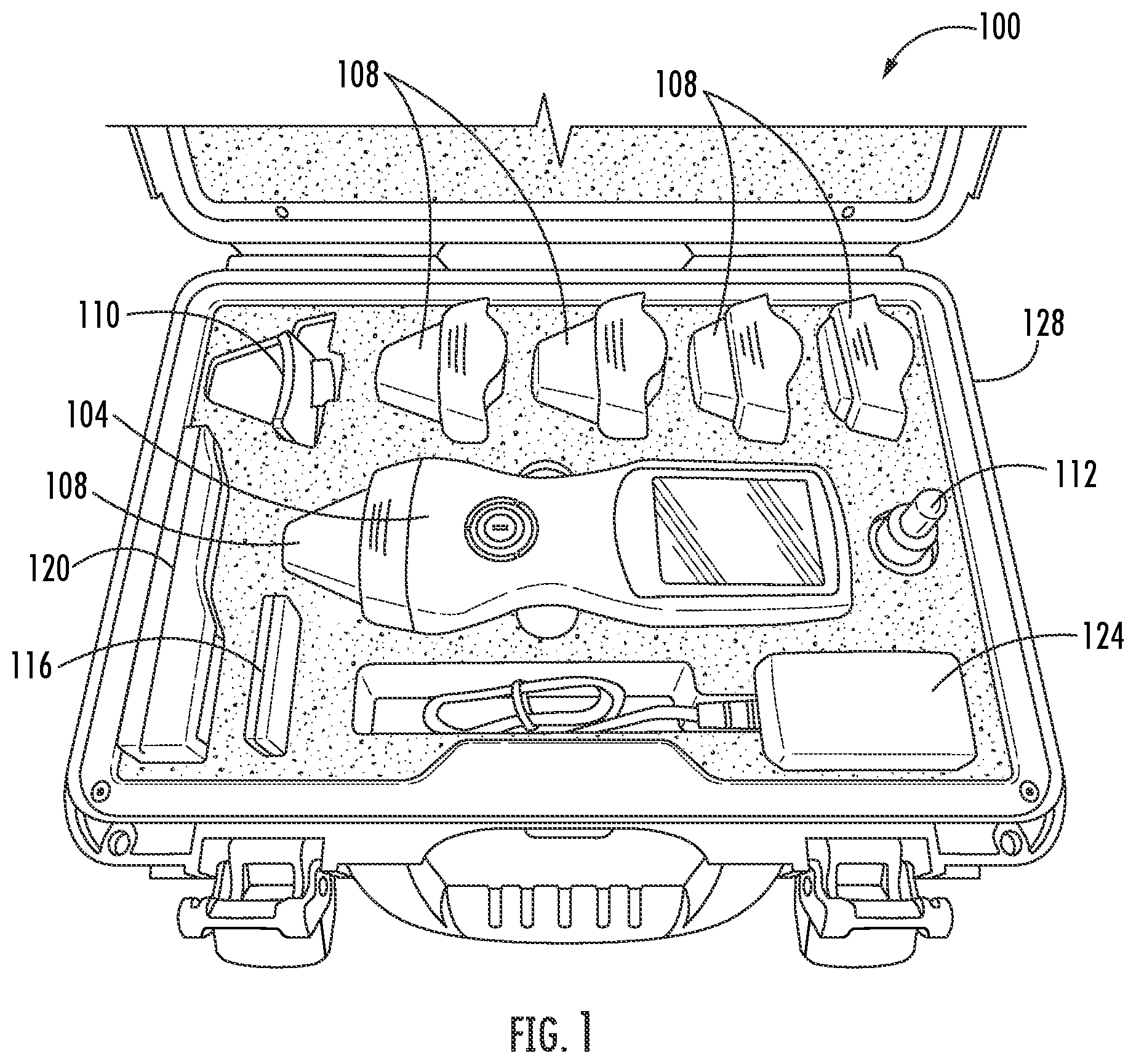 Patent US12377018 Figure 1 – Handheld focused extracorporeal shock wave therapy device, kit, and method