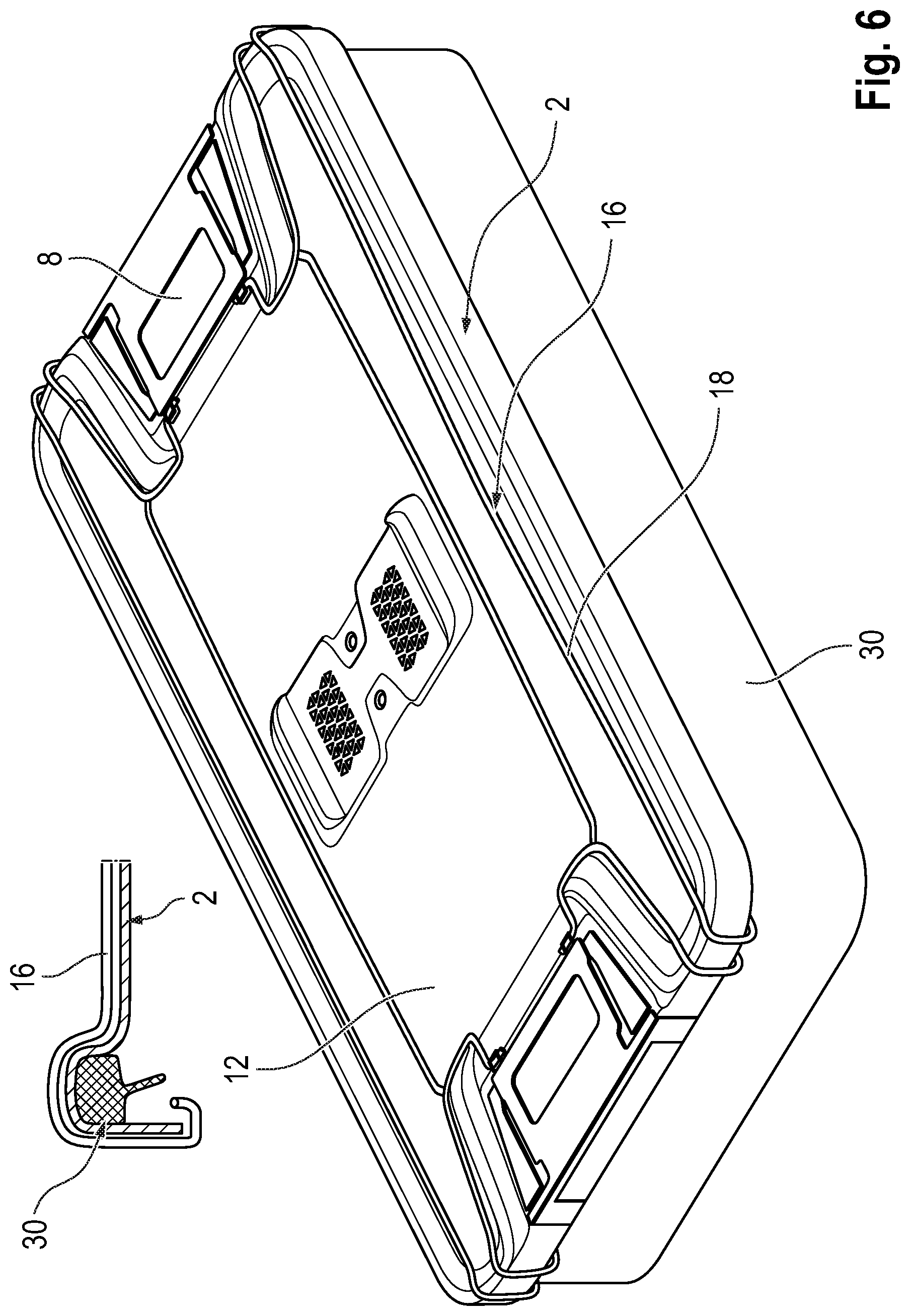 Patent US12377019 Figure 6 – Sterile container