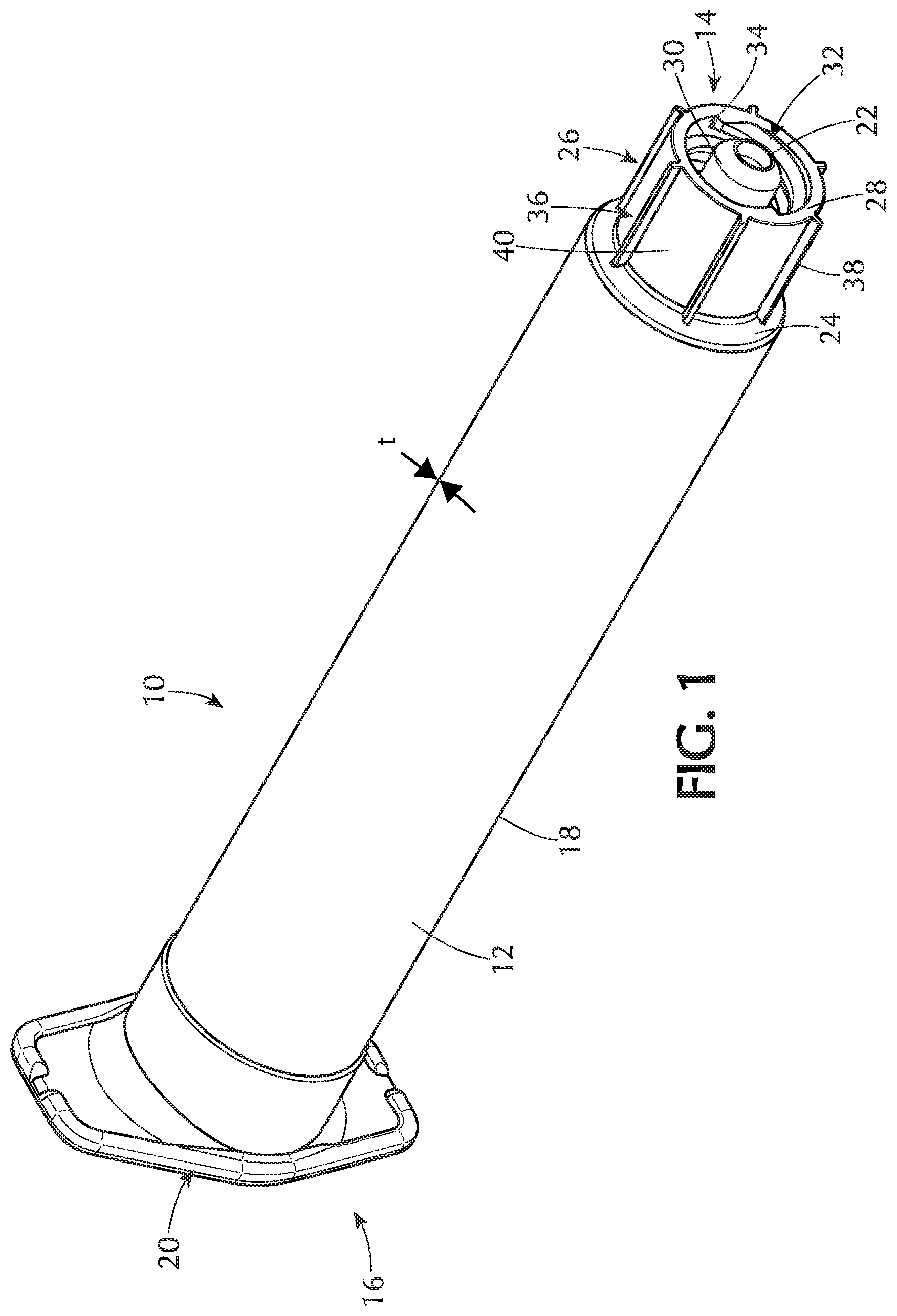 Patent US12377020 Figure 1 – Syringe with connector