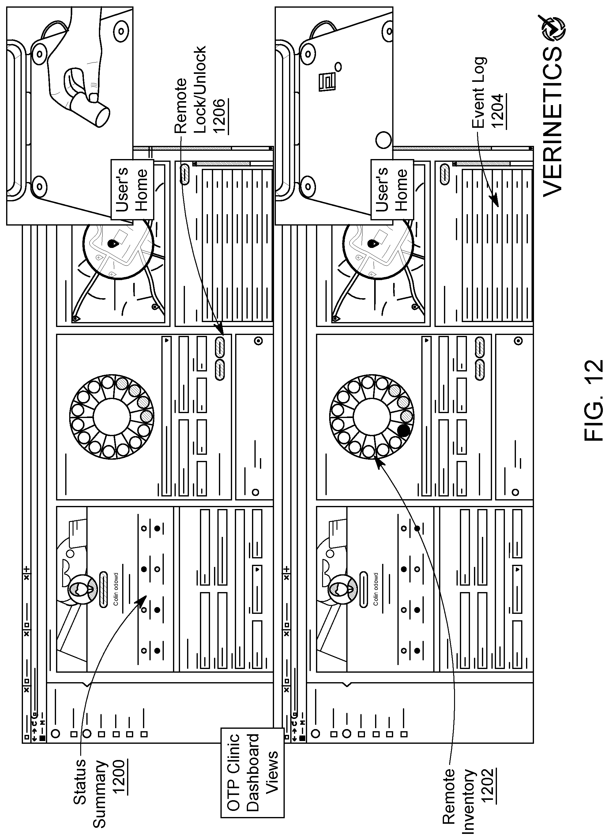 Patent US12377025 Figure 12 – Integrated device and system for remote medications management