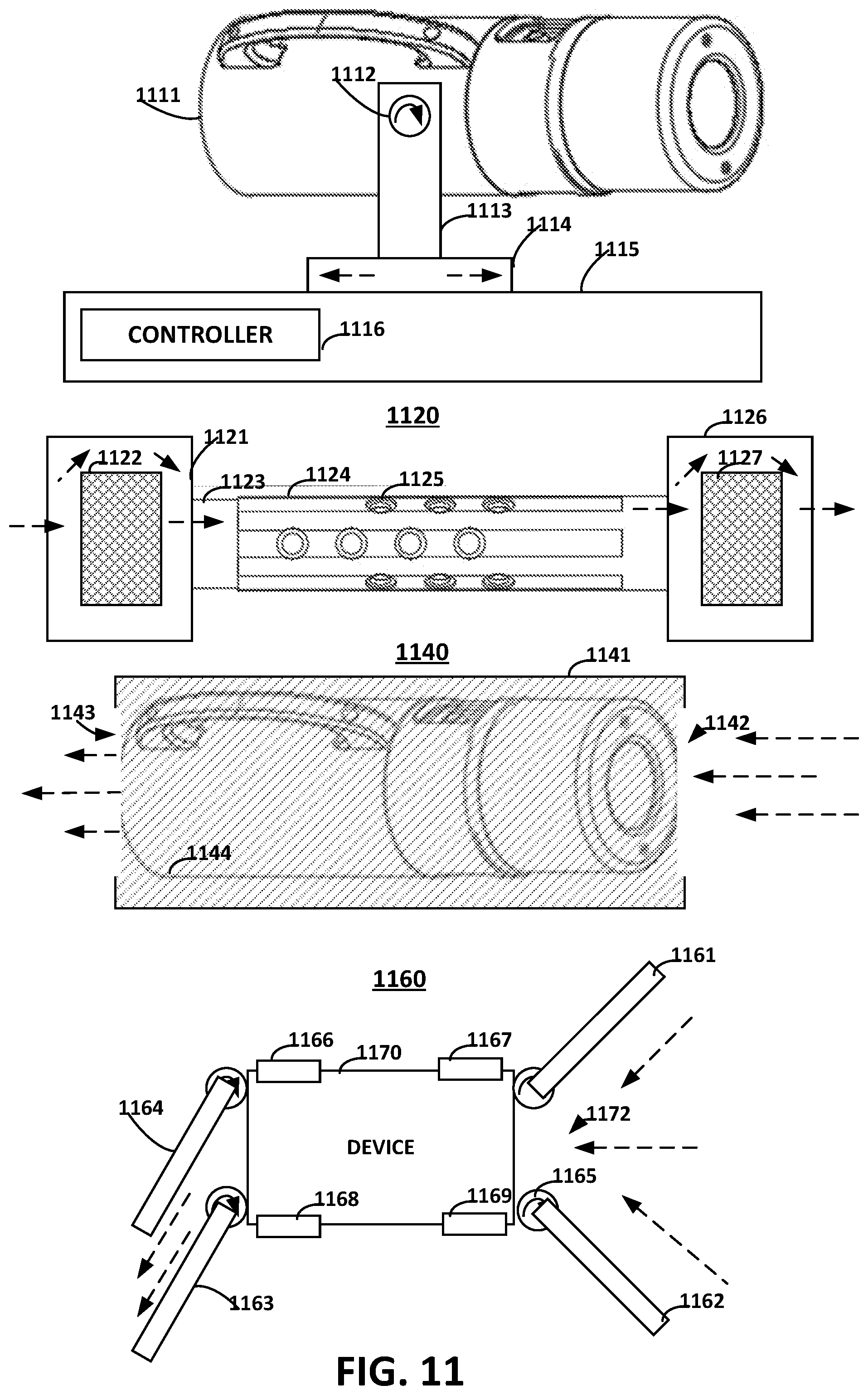 Patent US12377178 Figure 11 – UV-C virus inactivation devices and suppressing sound and operating the same