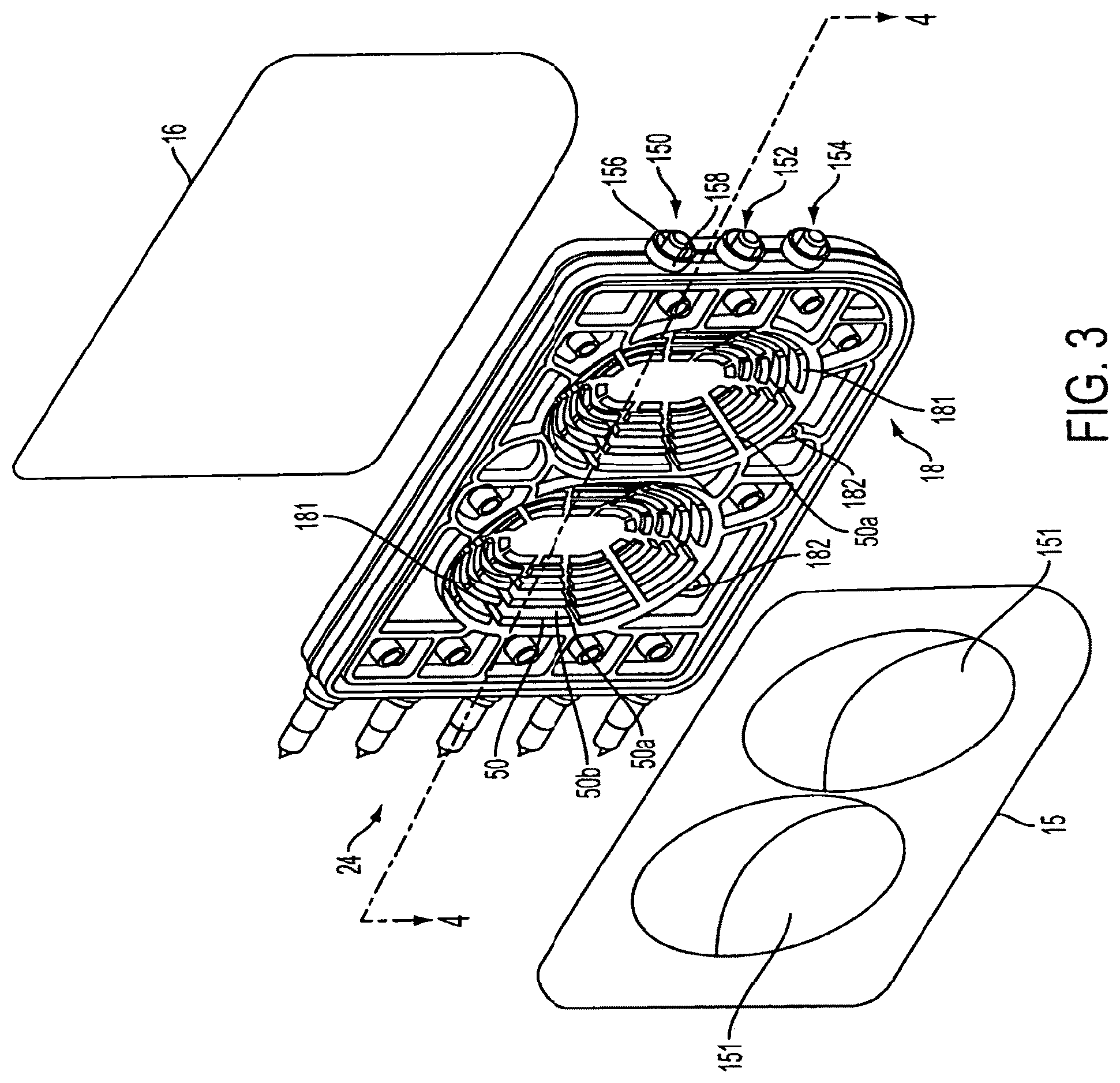 Patent US12377197 Figure 3 – Disposable components for fluid line autoconnect systems and methods