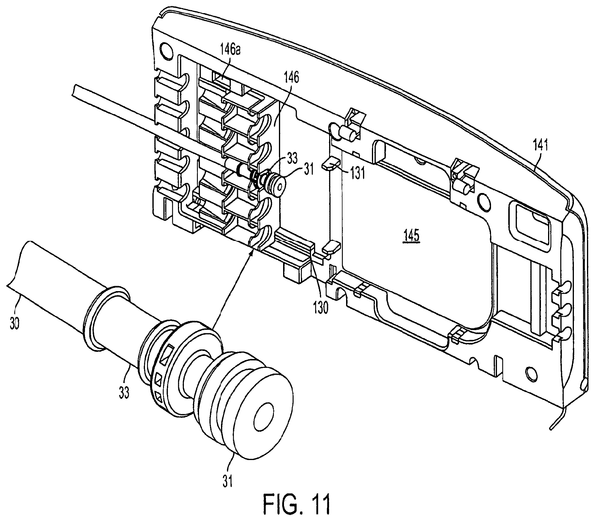 Patent US12377197 Figure 11 – Disposable components for fluid line autoconnect systems and methods