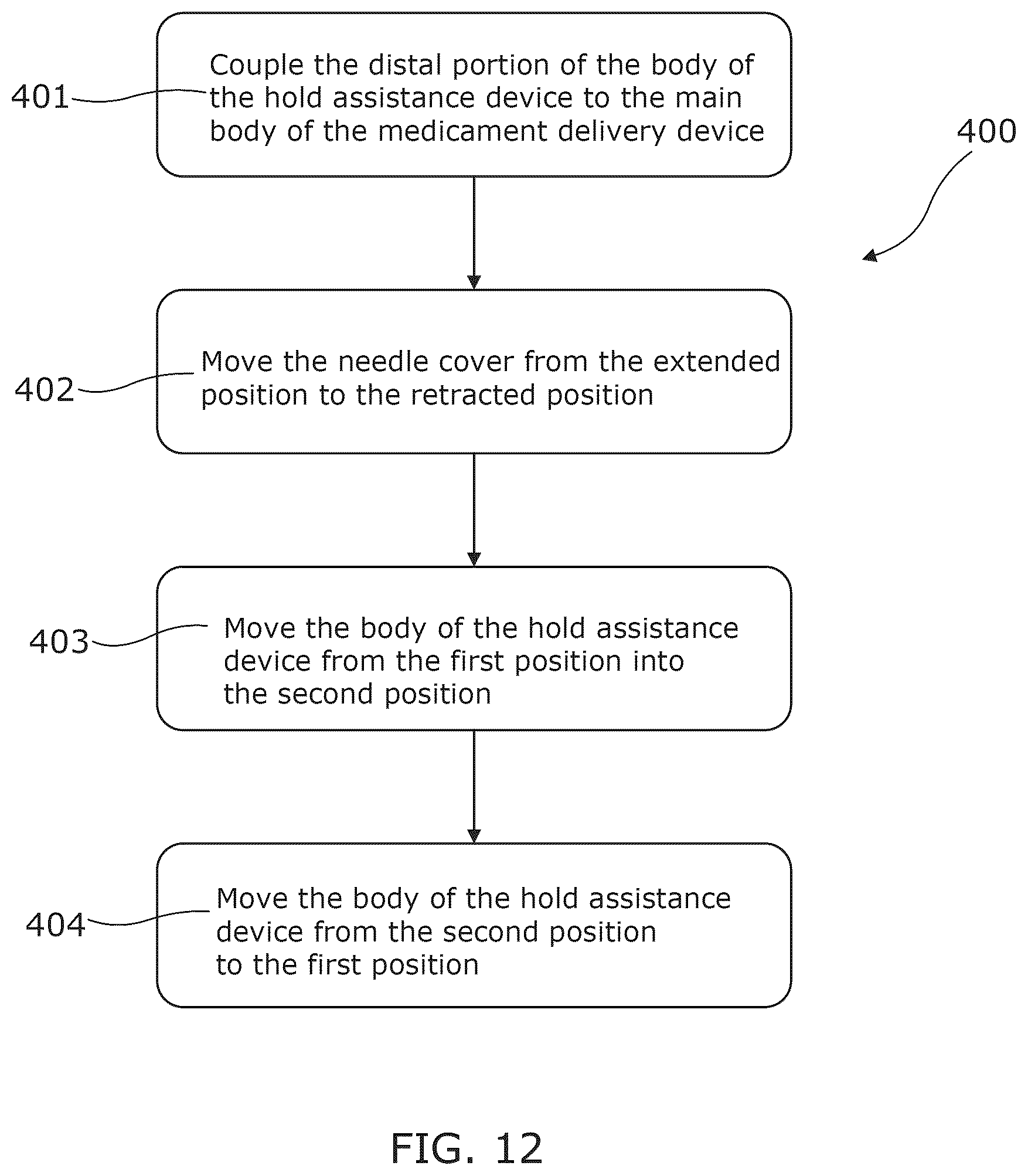 Patent US12377224 Figure 8 – Hold assistance device for use with a medicament delivery device