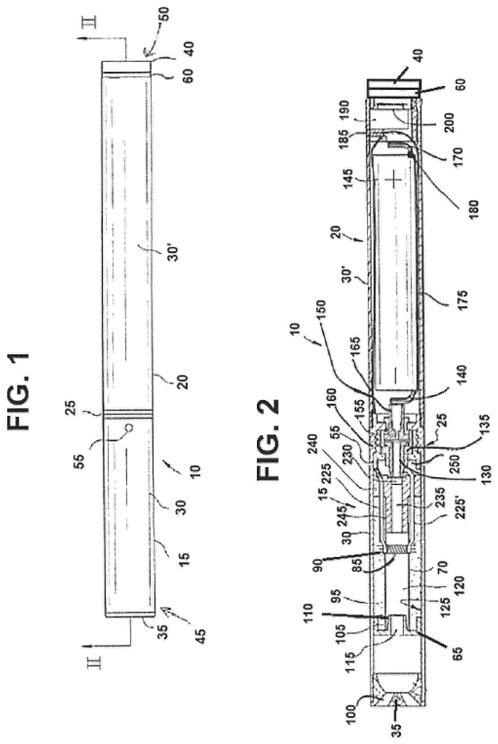 Patent US12377232 Figure 1 – Electronic vaping device with tubular heating element