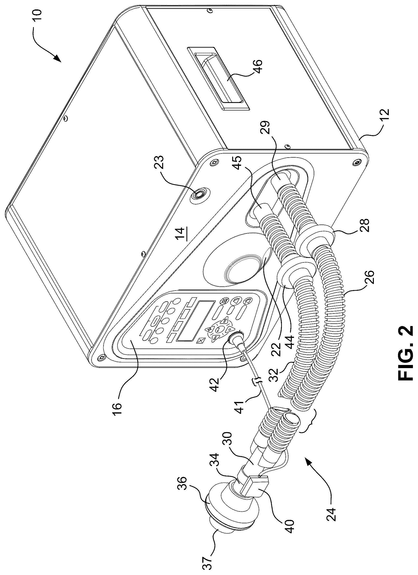 Patent US12377238 Figure 2 – Automated ventilator