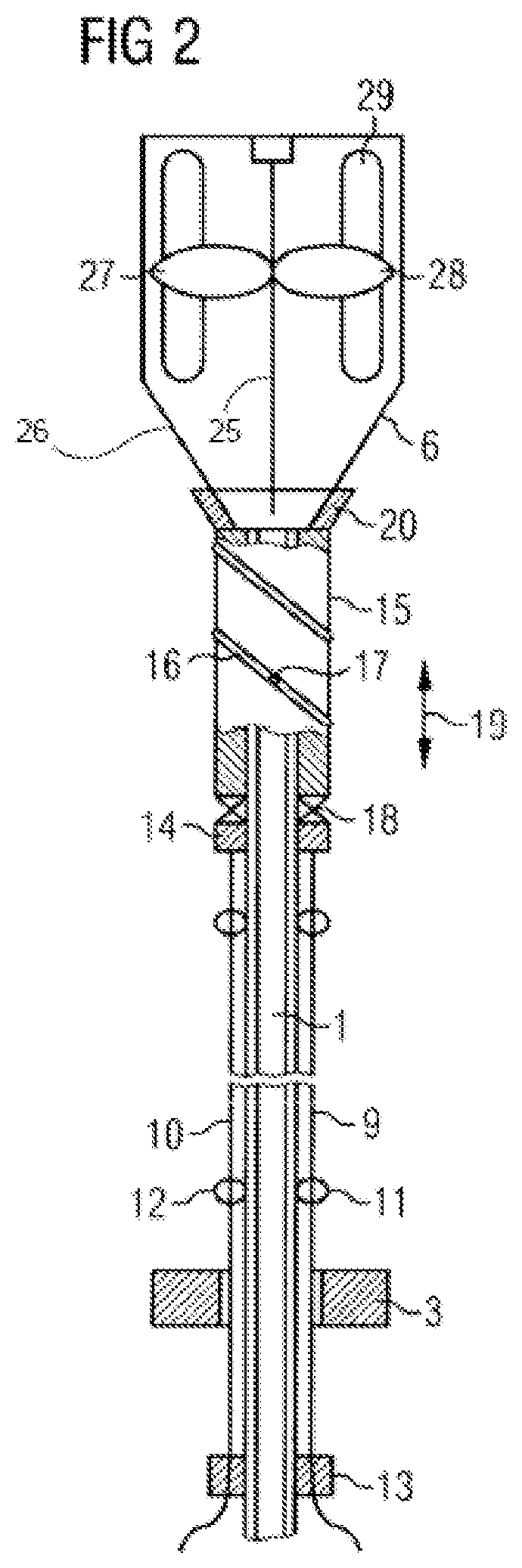 Patent US12377246 Figure 2 – Catheter device having a catheter and an actuation device