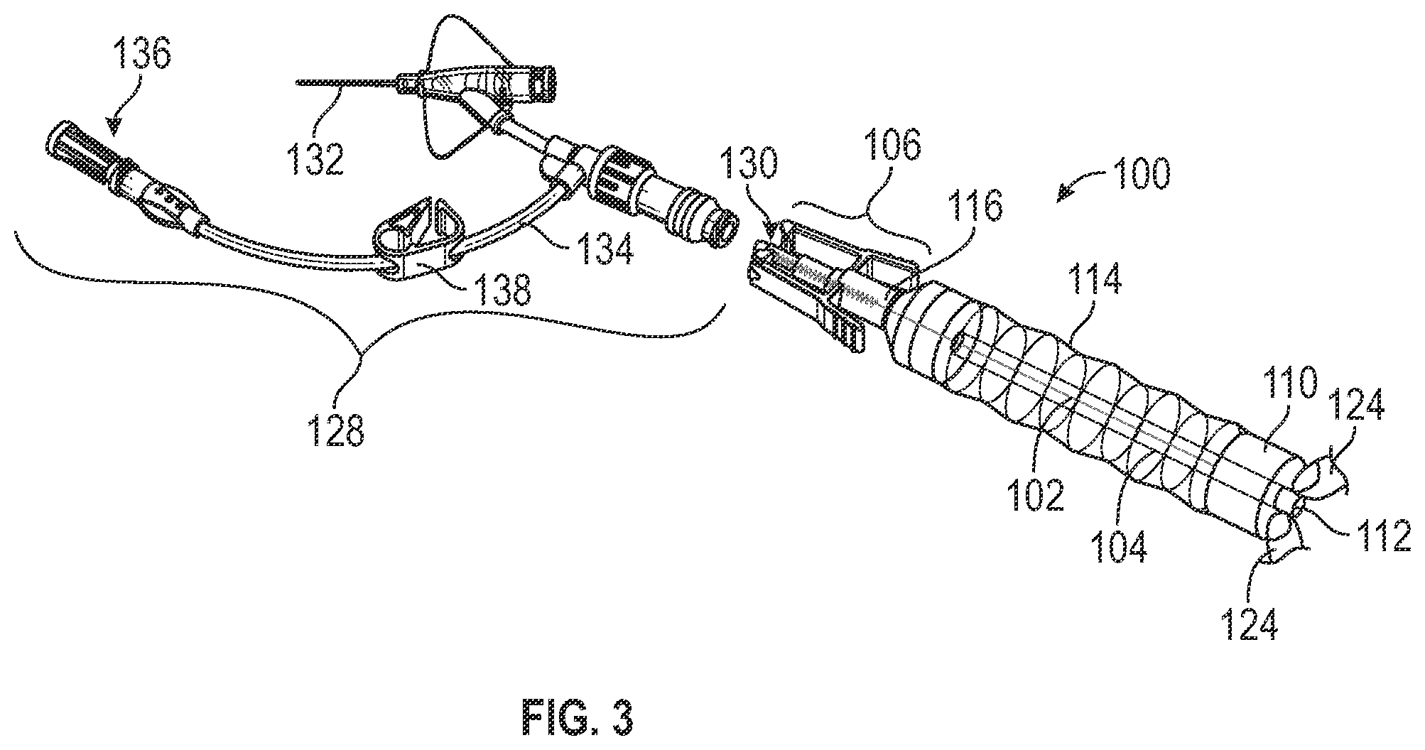 Patent US12377248 Figure 3 – Vascular access device assembly facilitating single-handed probe advancement with a support member