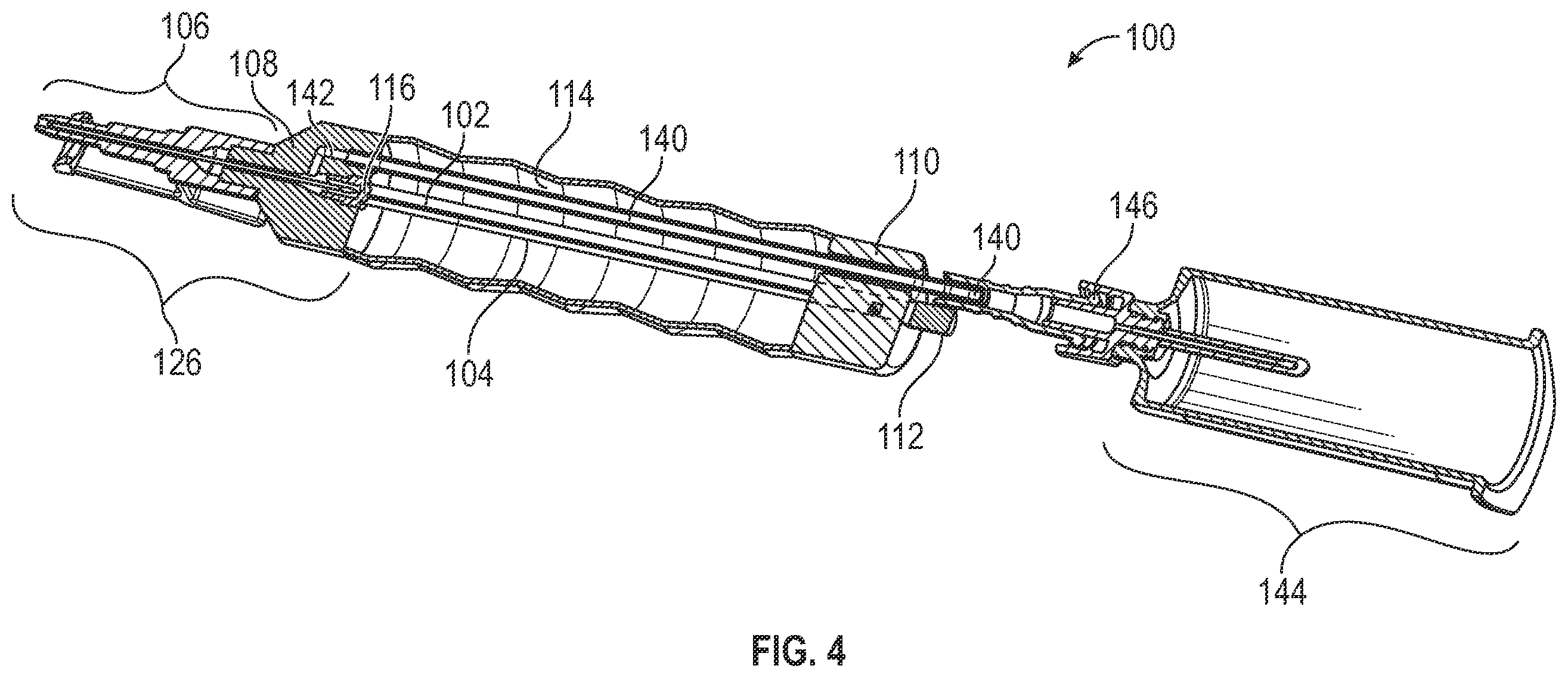 Patent US12377248 Figure 4 – Vascular access device assembly facilitating single-handed probe advancement with a support member