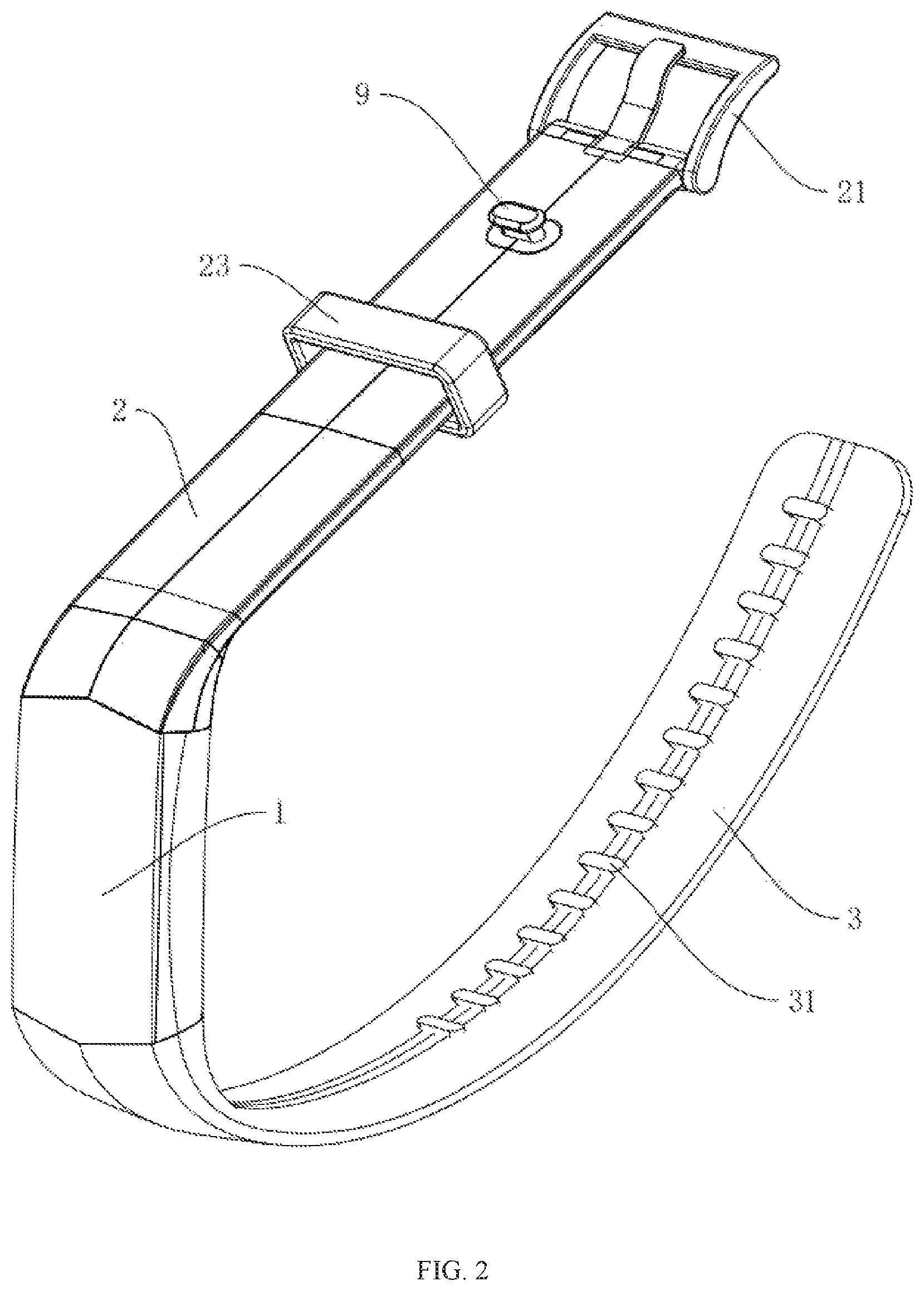Patent US12377261 Figure 2 – Watchband with conductive function of bracelet