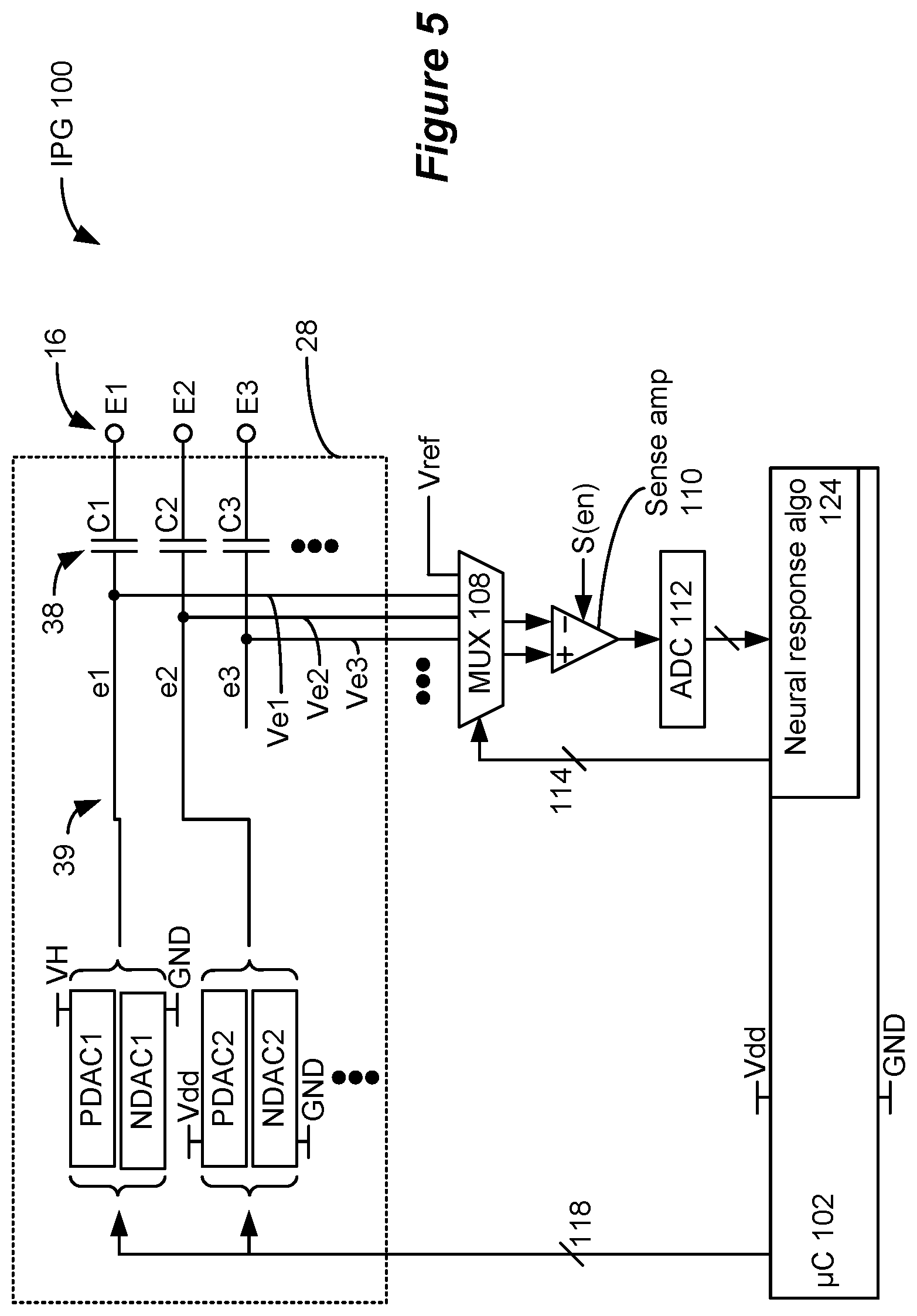 Patent US12377273 Figure 4 – Circuitry to assist with neural sensing in an implantable stimulator device in the presence of stimulation artifacts