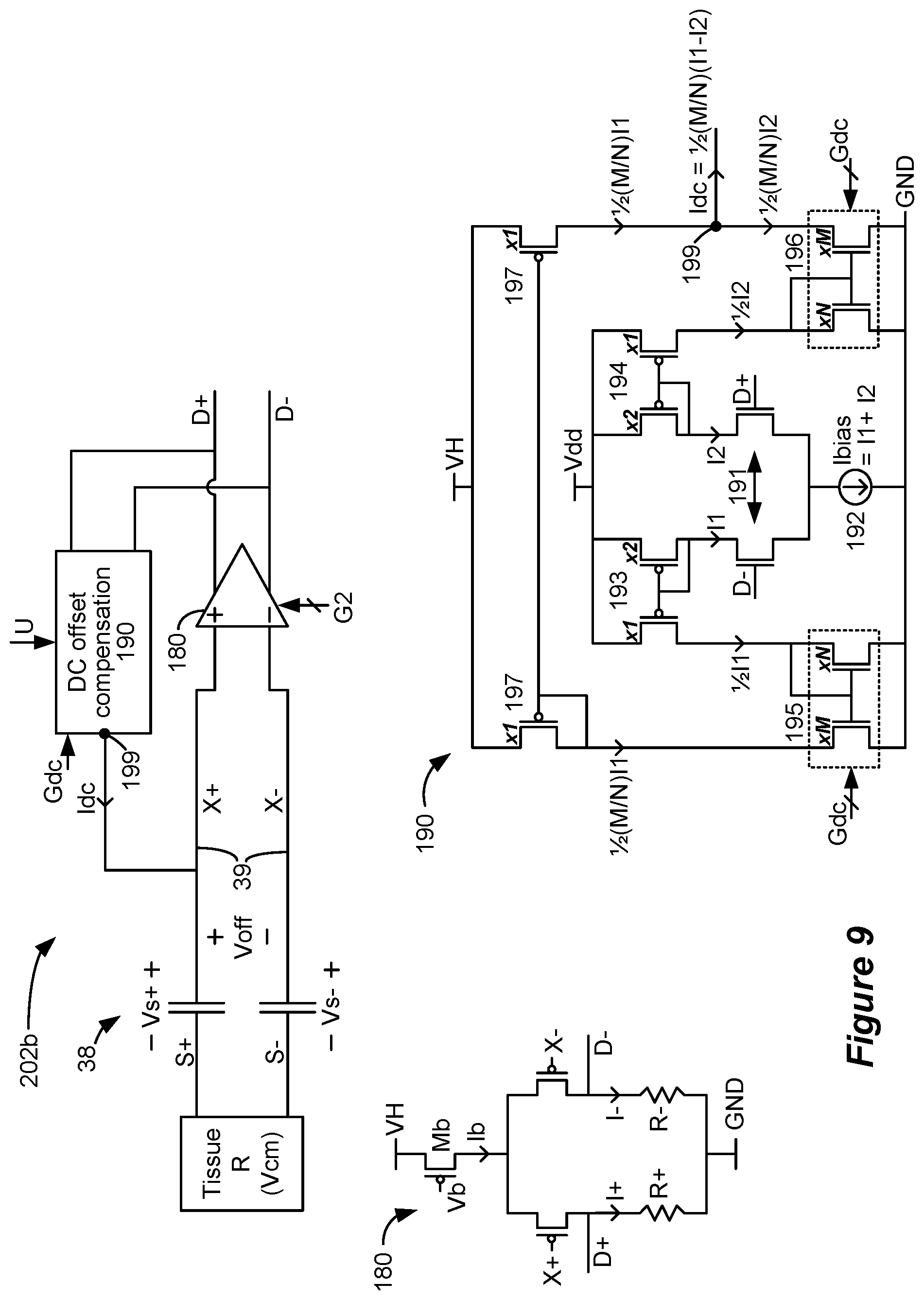 Patent US12377273 Figure 8 – Circuitry to assist with neural sensing in an implantable stimulator device in the presence of stimulation artifacts
