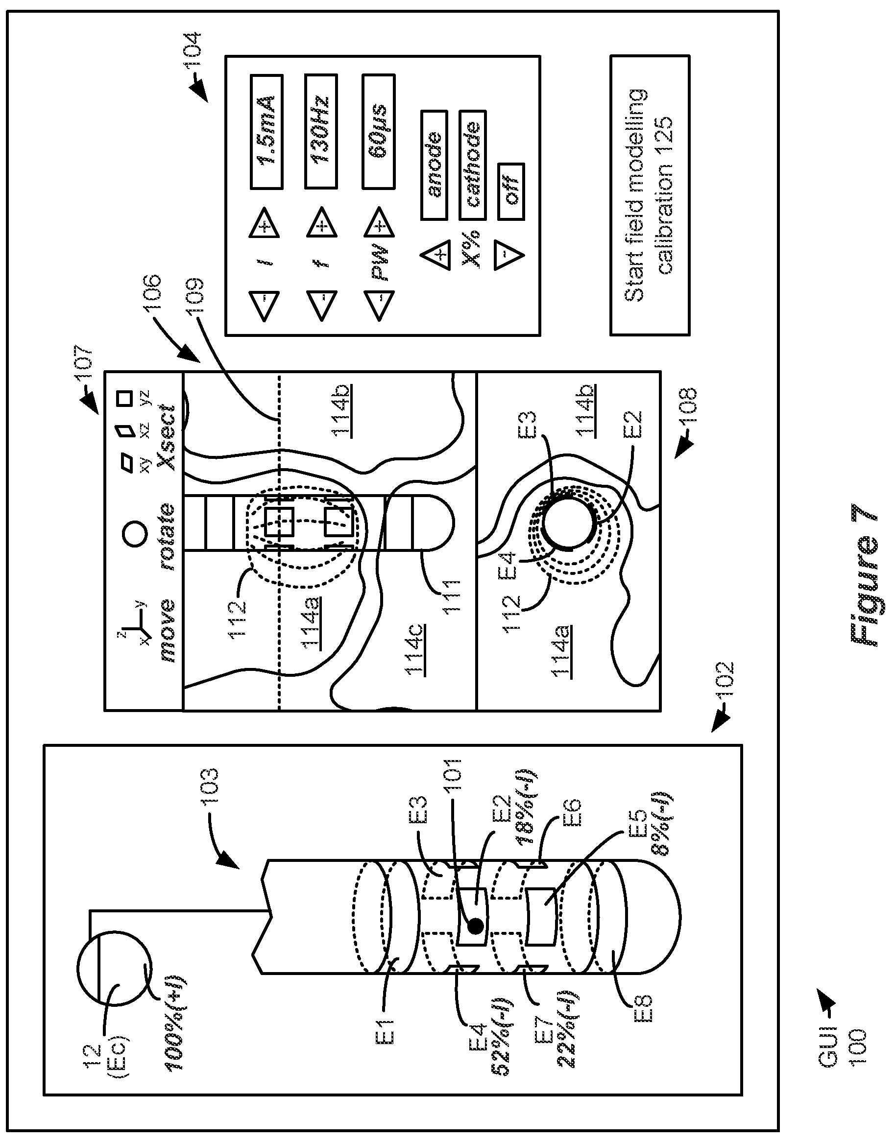 Patent US12377274 Figure 5 – Interpolation methods for neural responses