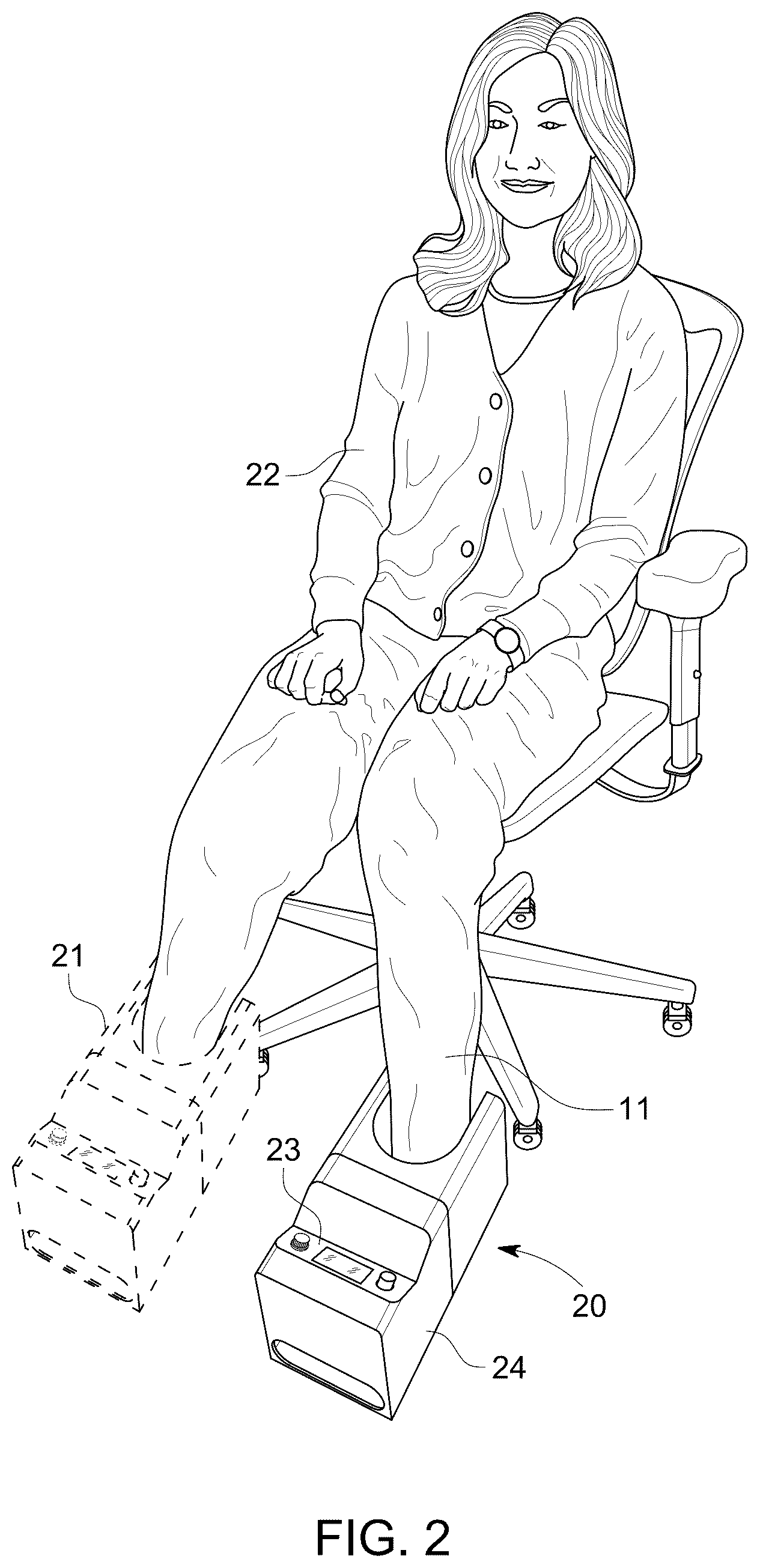 Patent US12377281 Figure 2 – Magnetic pulse therapy device (MPTD) for the treatment of pain