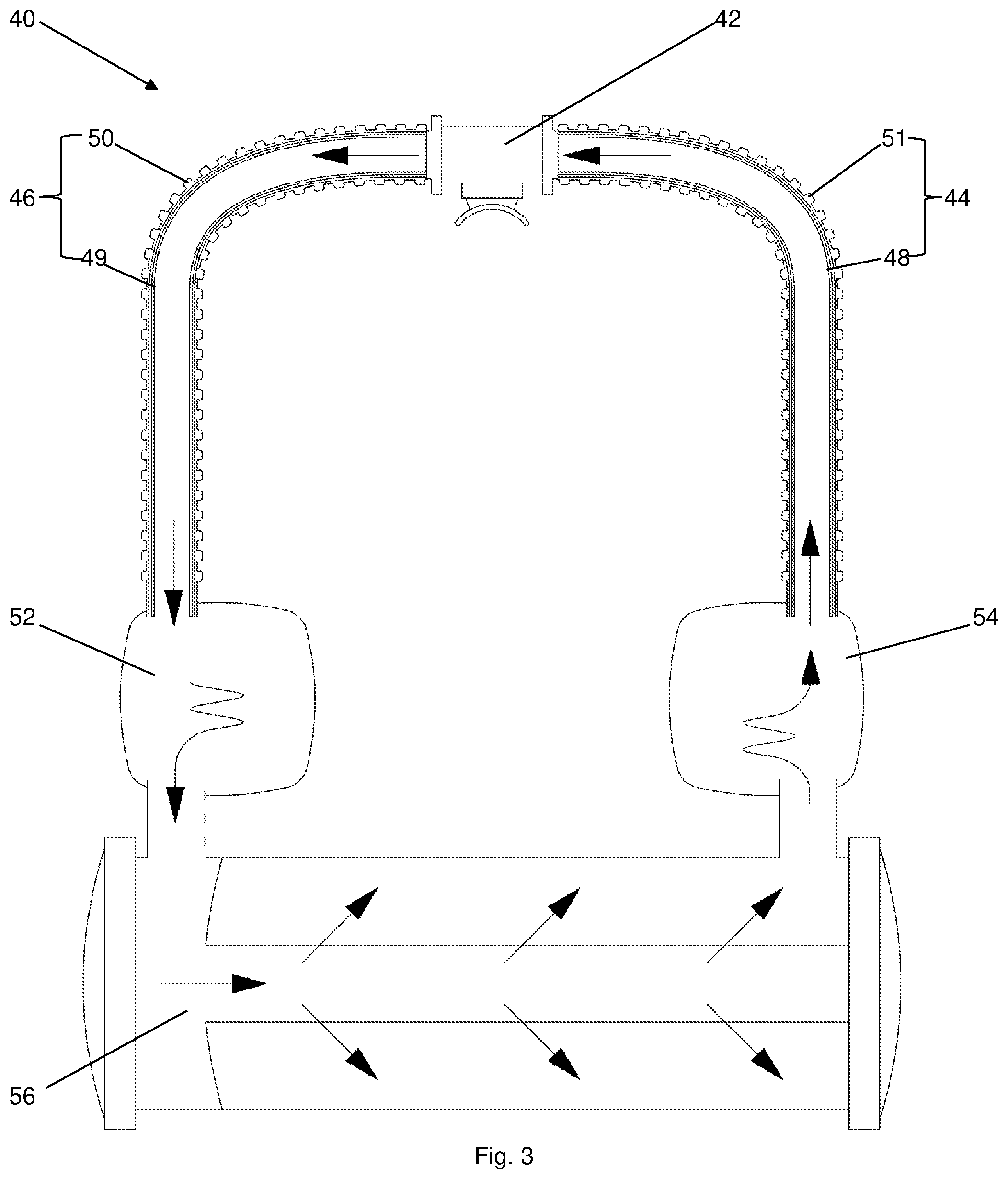 Patent US12377295 Figure 3 – Counterlung for a rebreathing apparatus