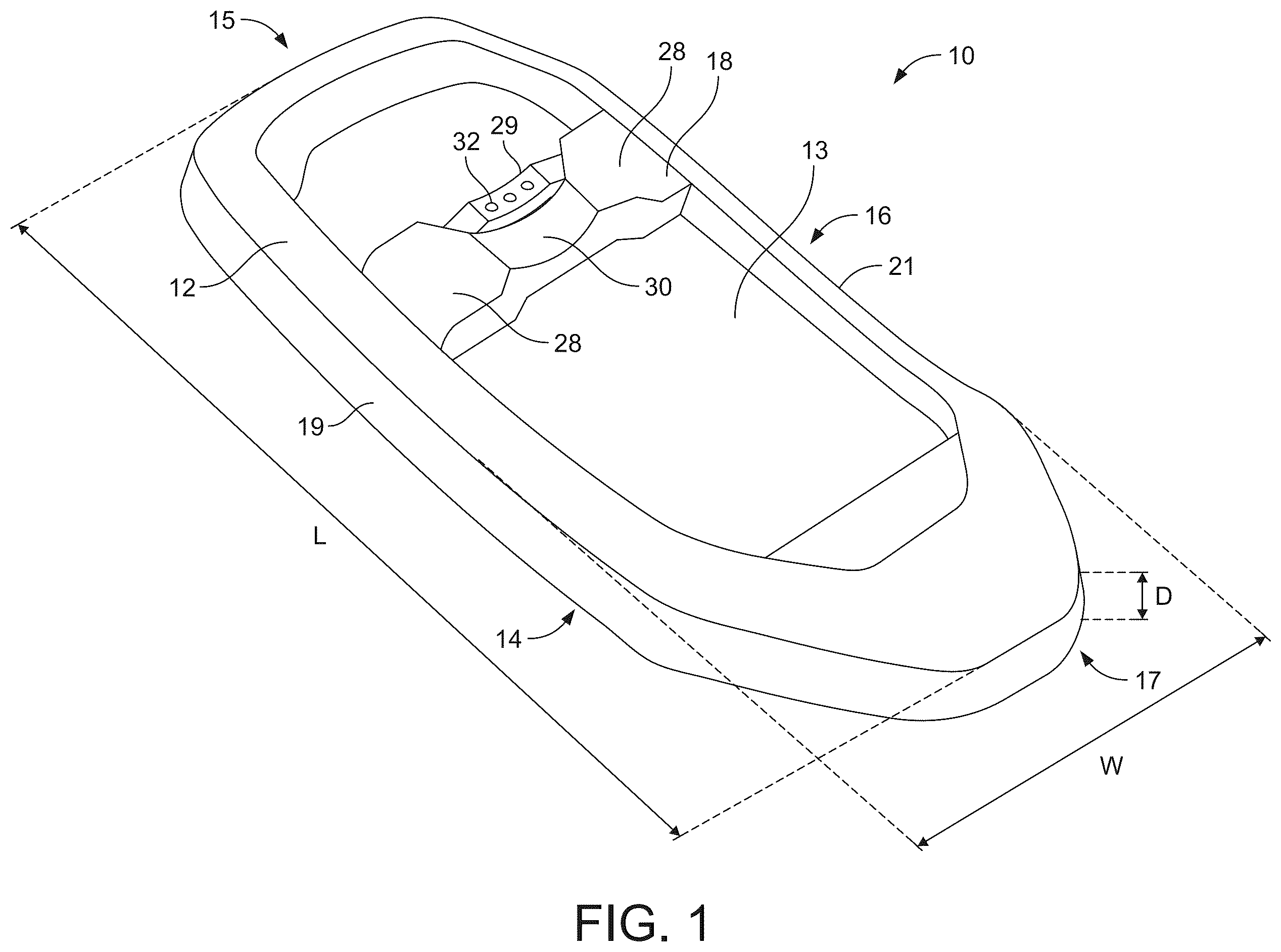 Patent US12377296 Figure 1 – Support for a self-contained breathing apparatus