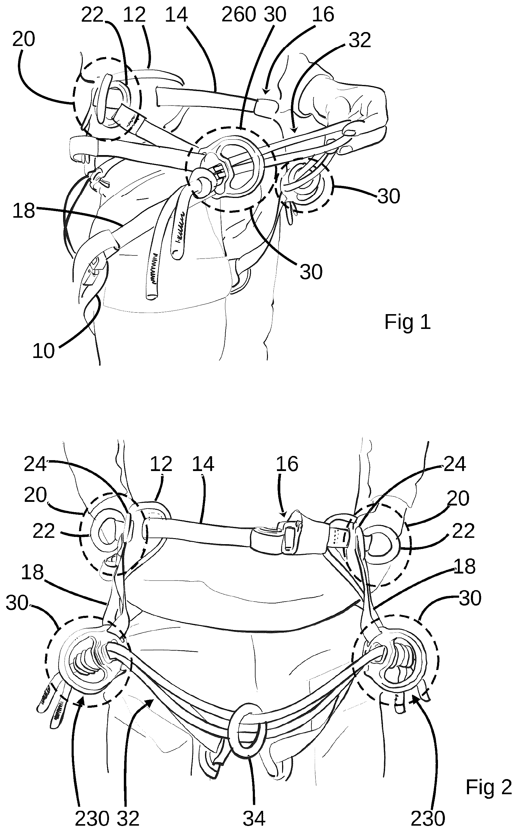 Patent US12377298 Figure 1 – Harnesses