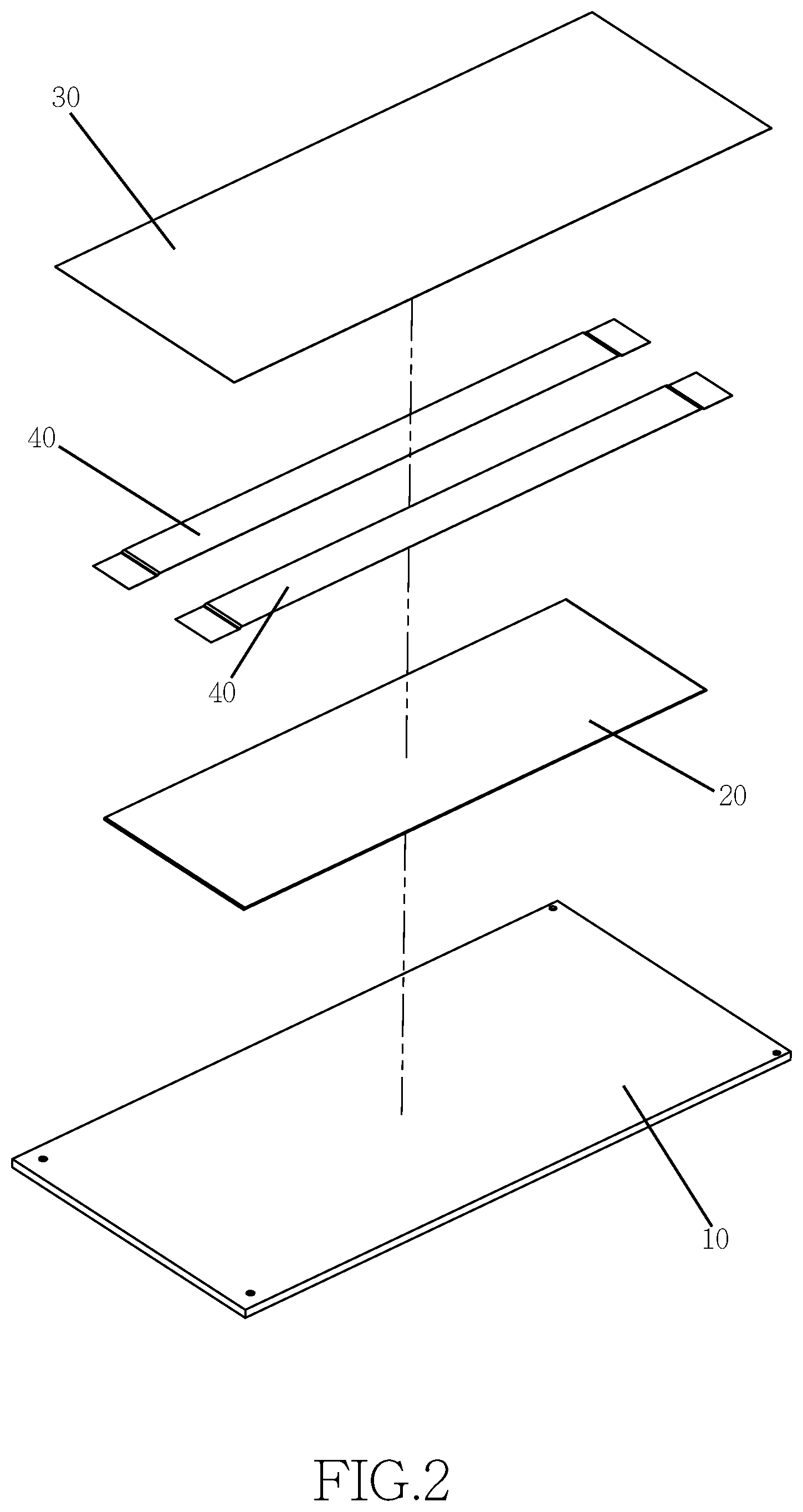 Patent US12377311 Figure 2 – Treadmill having soft walking board assembly with functions of heat dissipation, shock absorption, and wear resistance