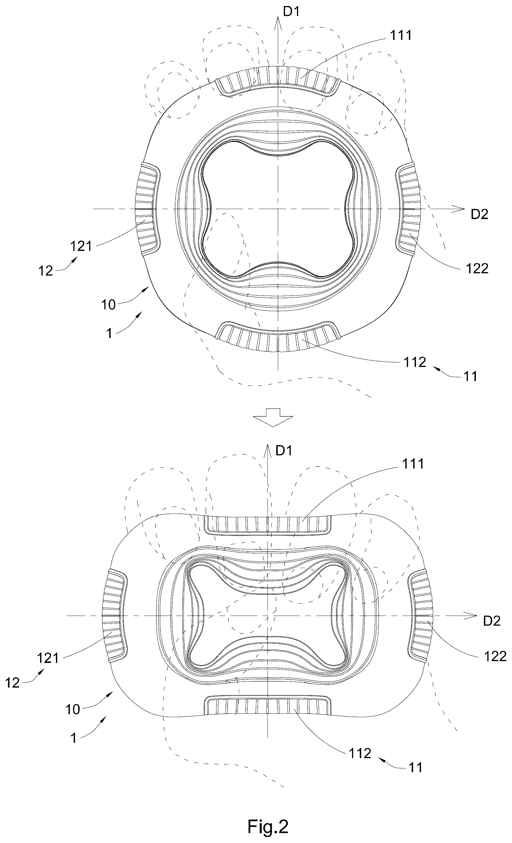 Patent US12377315 Figure 2 – Multi-resistance hand gripper ring