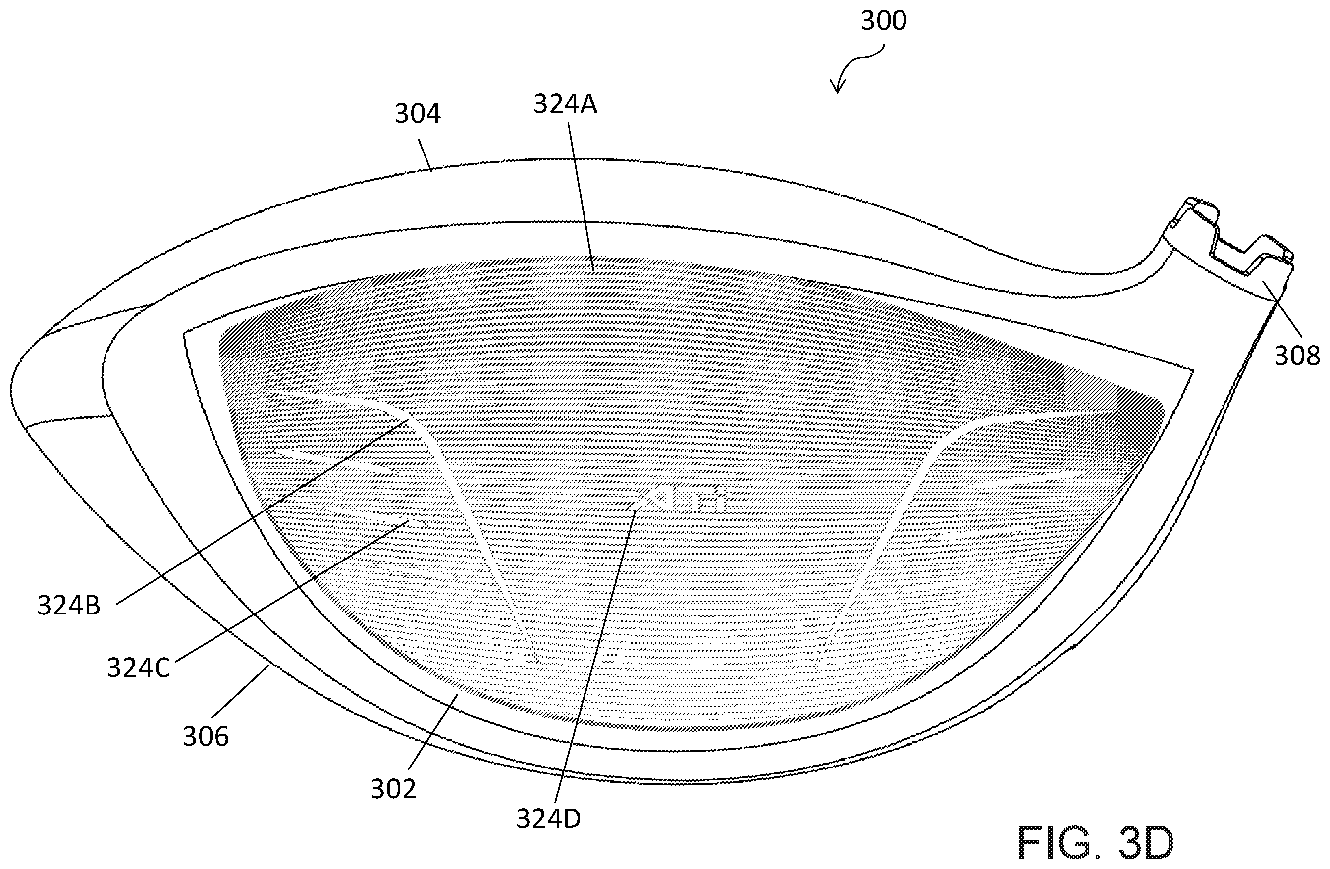 Patent US12377321 Figure 6 – Laser-contrasted golf club head and manufacturing process