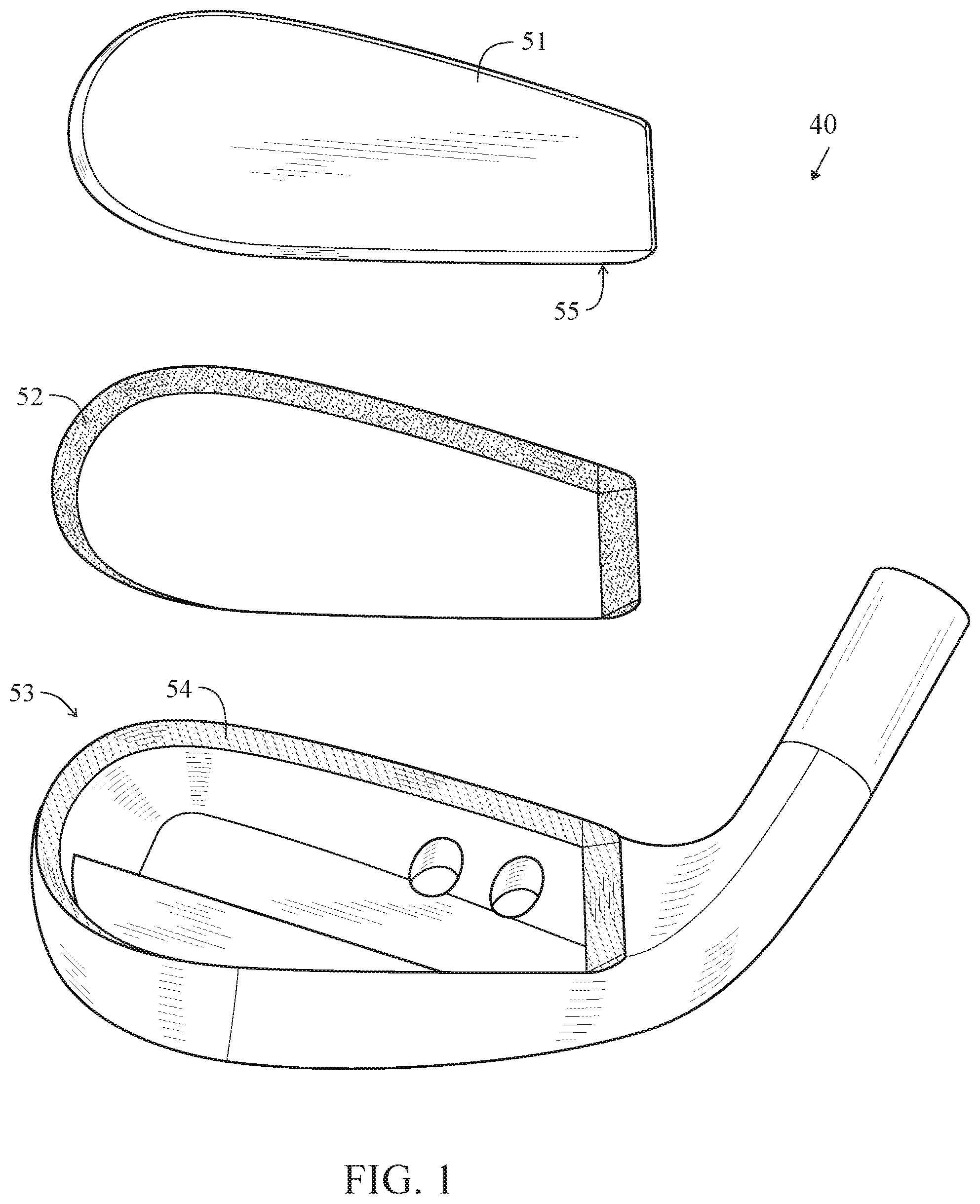 Patent US12377323 Figure 1 – Golf club head with miter joint for brazing
