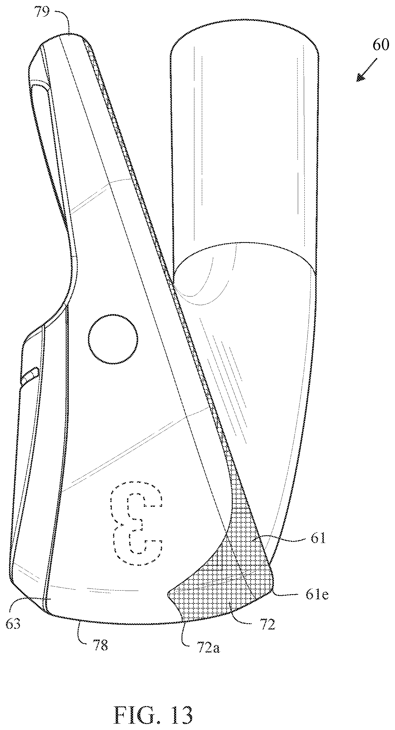 Patent US12377323 Figure 13 – Golf club head with miter joint for brazing