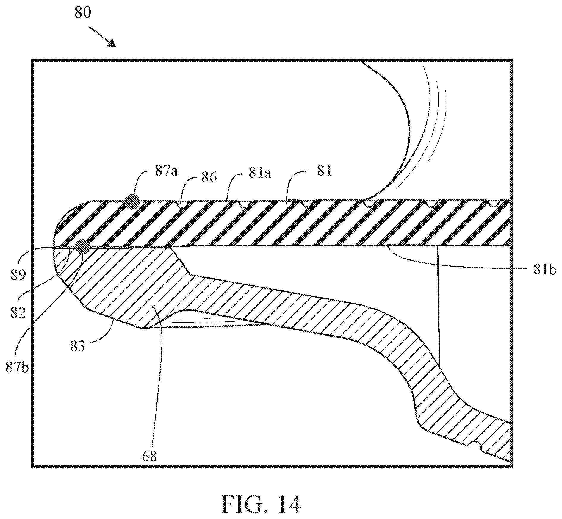 Patent US12377323 Figure 14 – Golf club head with miter joint for brazing