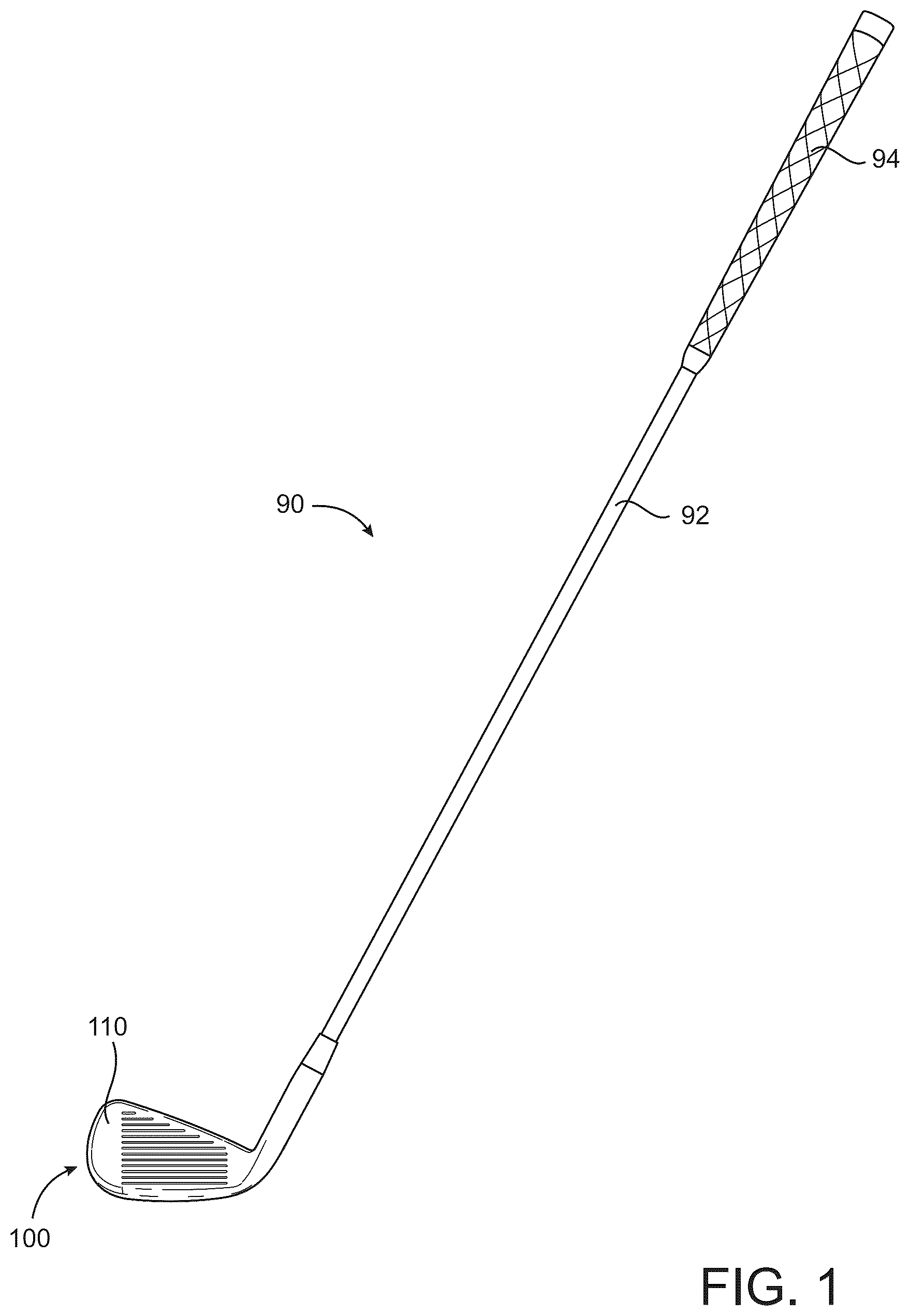 Patent US12377325 Figure 1 – Golf club heads and methods to manufacture golf club heads